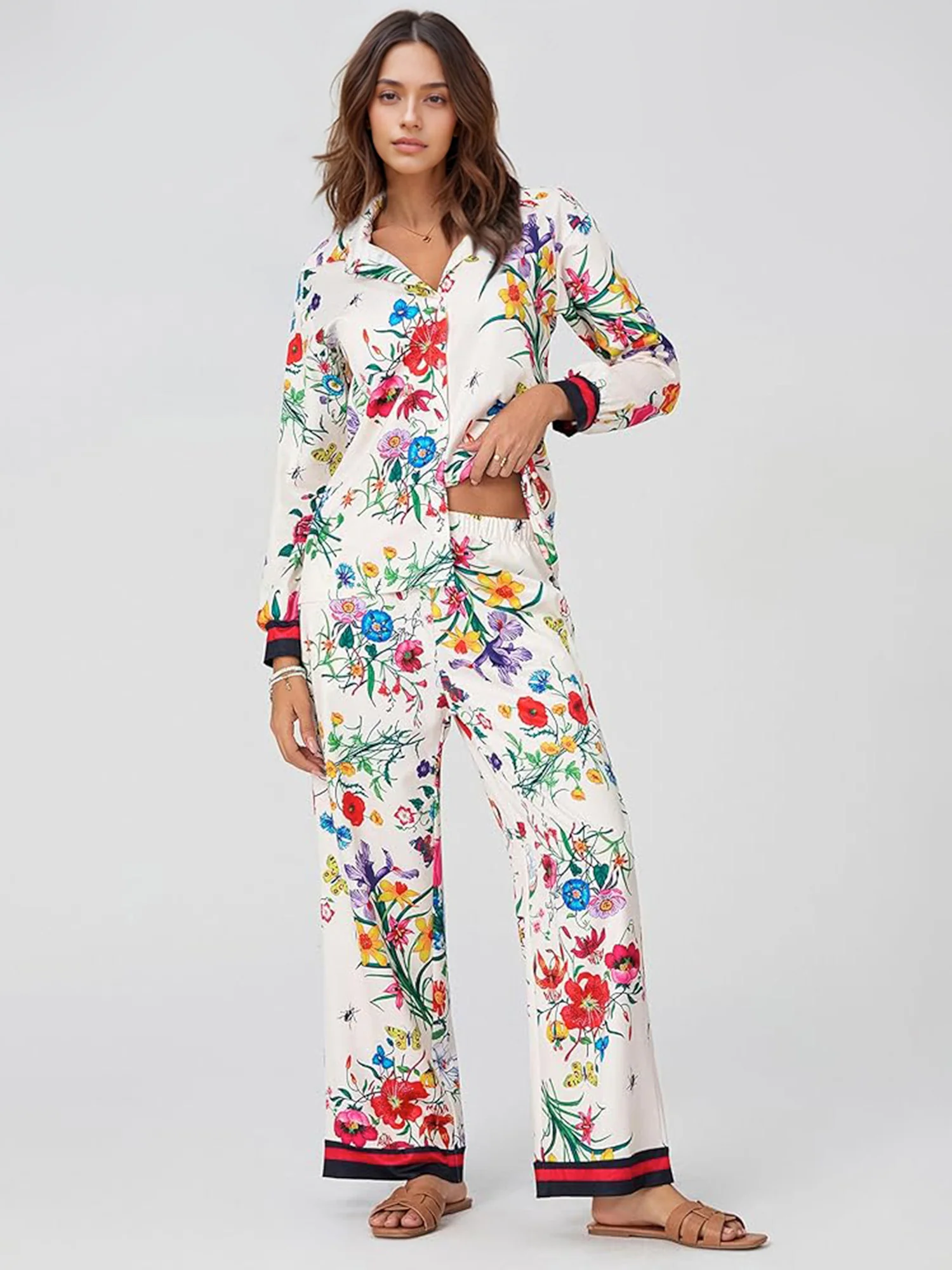 Botanical Bliss Wide-Leg Pants - XPRESSC