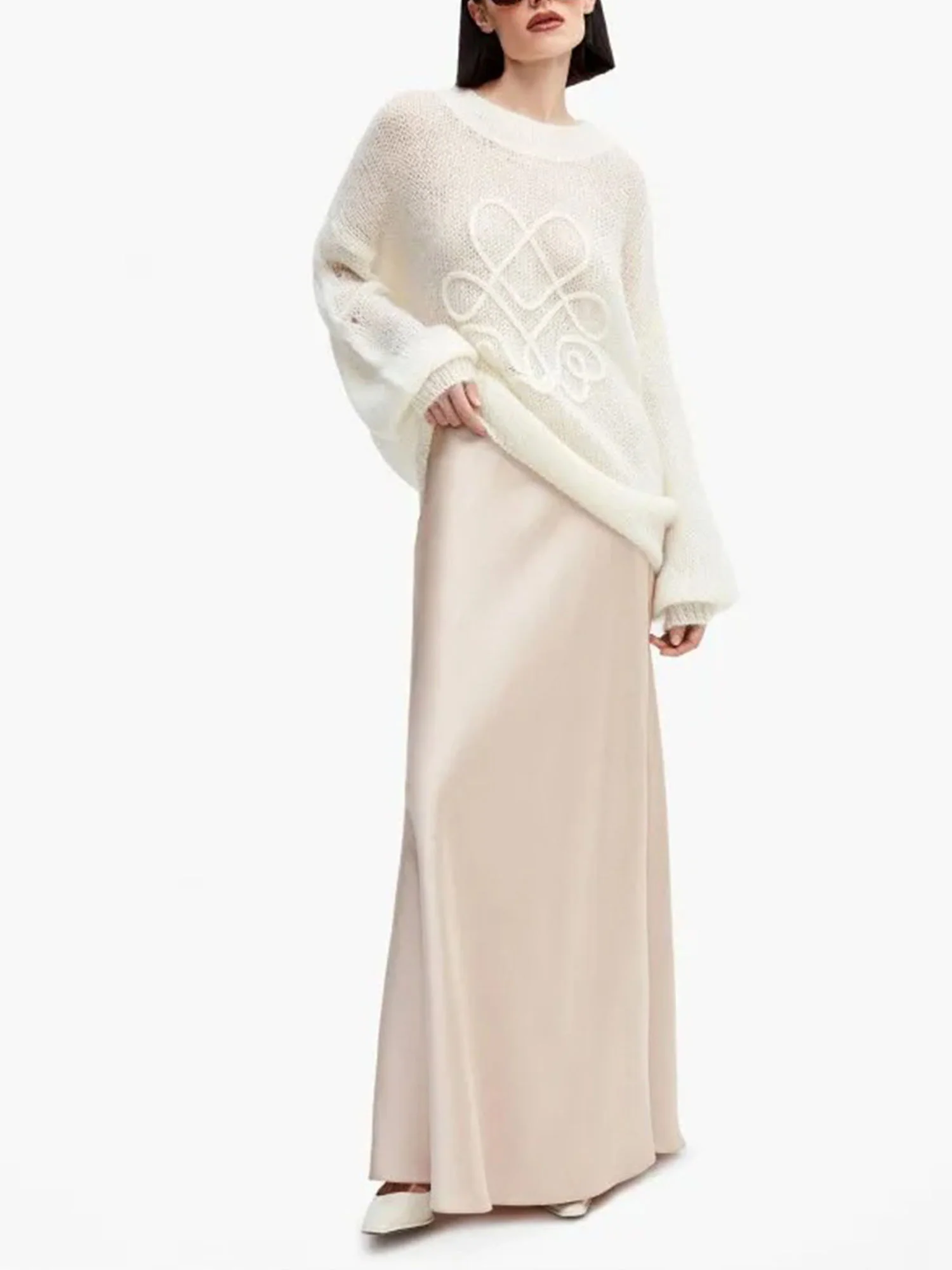 White Plaid Harmony Sweater - XPRESSC