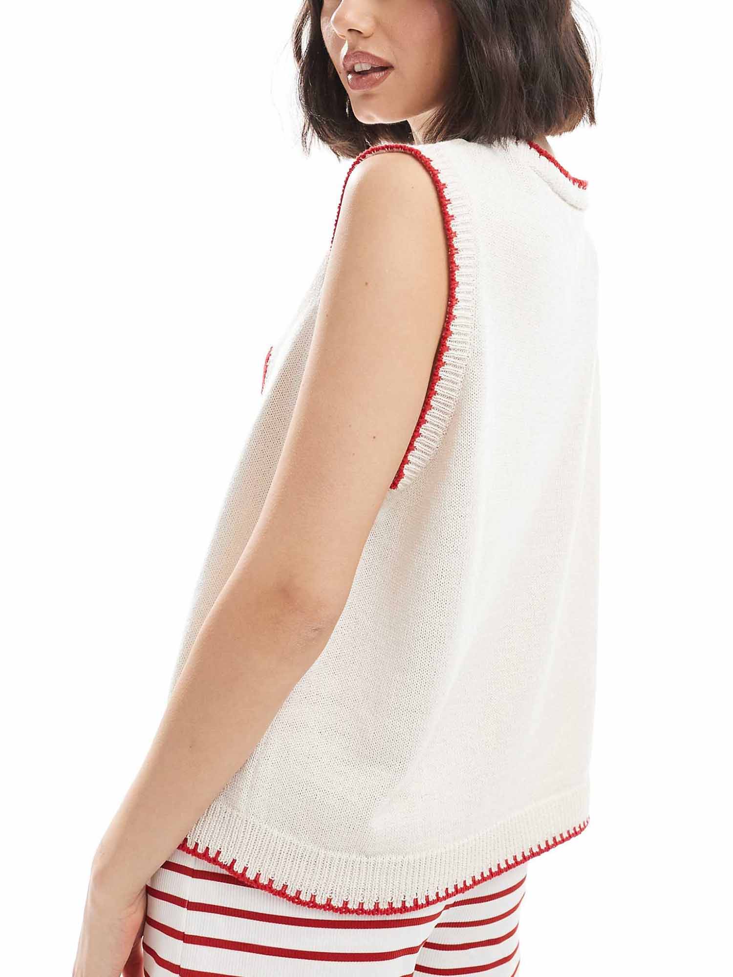 Crab Pattern Knit Vest - XPRESSC