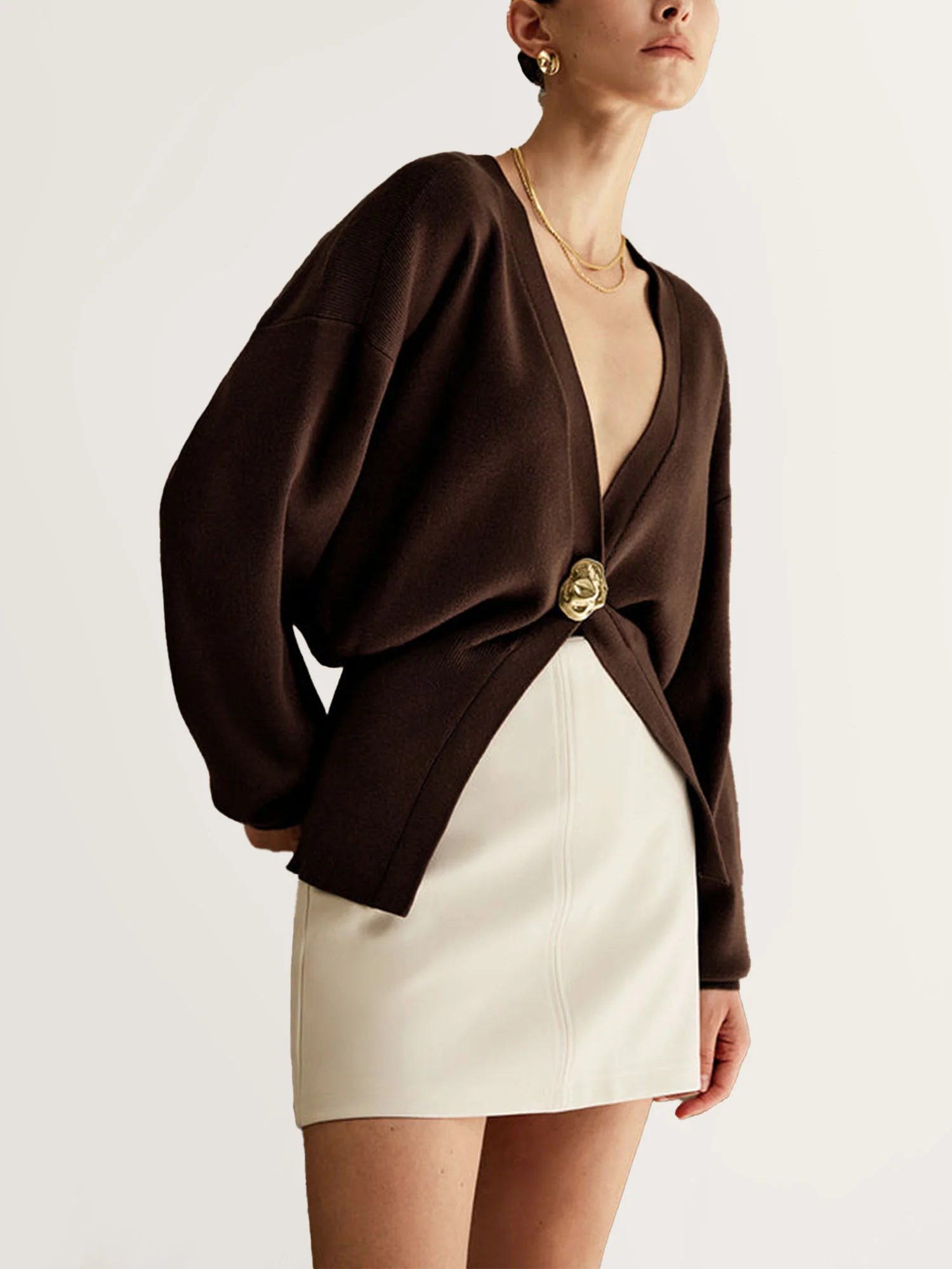 Wrap Front Knitted Cardigan - XPRESSC