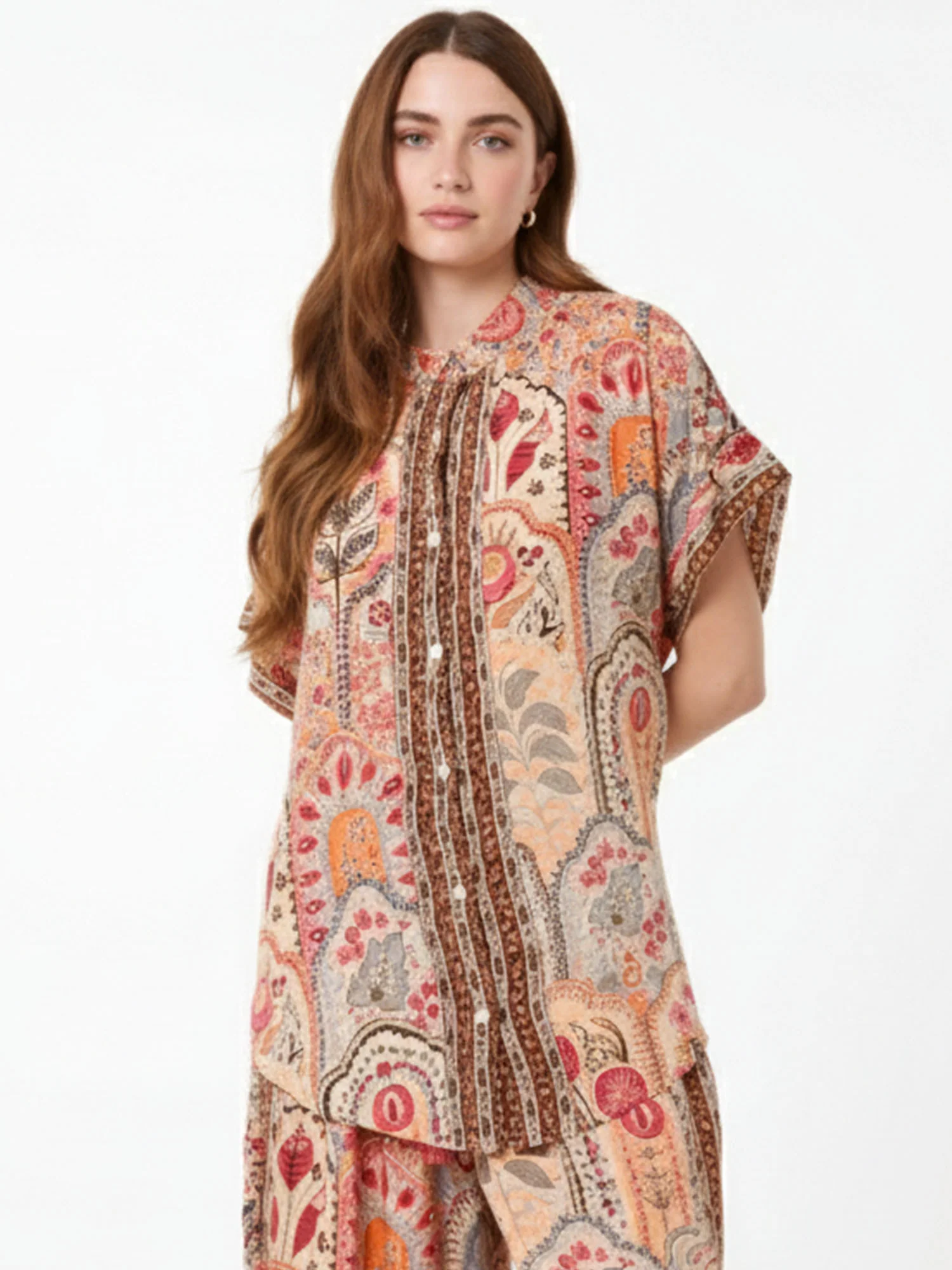 Terracotta Paisley Camp Shirt - XPRESSC