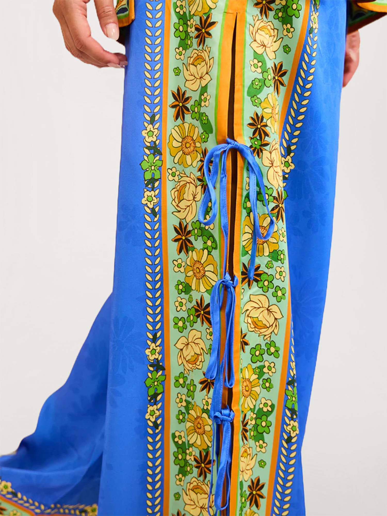 Tropical Graphic Print Wide-Leg Pants - XPRESSC