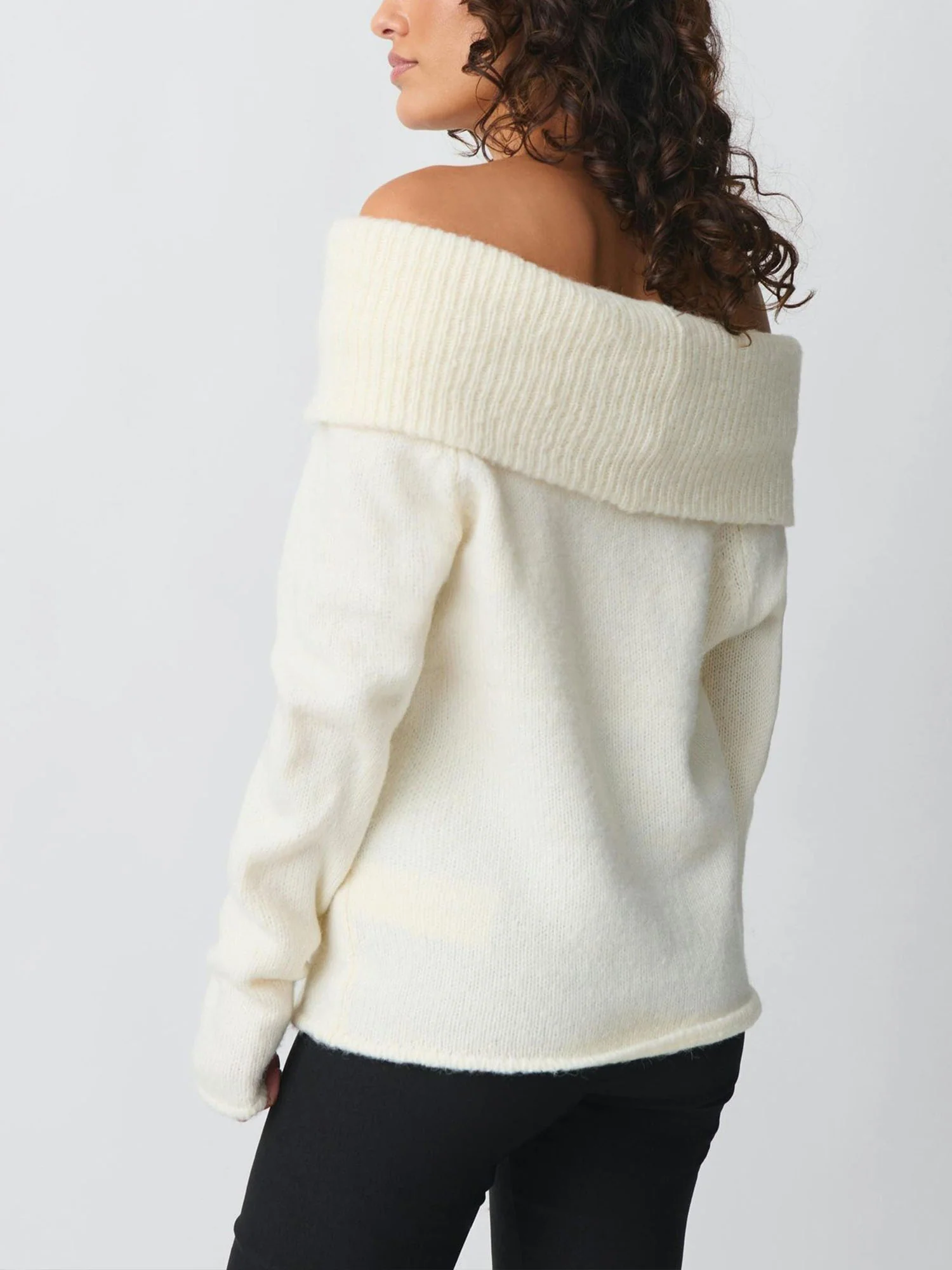 Off Shoulder Collar Top Sweet Versatile Fit - XPRESSC