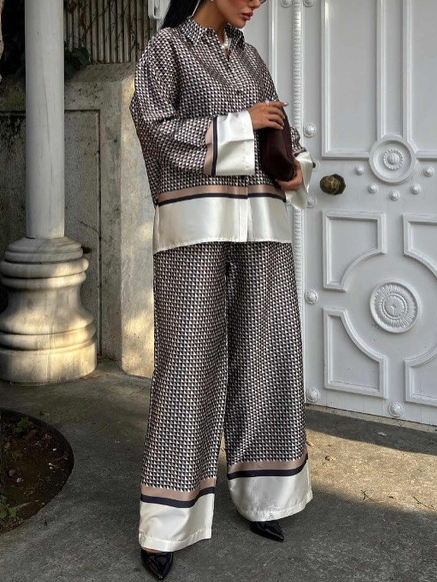 Midnight Elegance Satin Shirt - XPRESSC