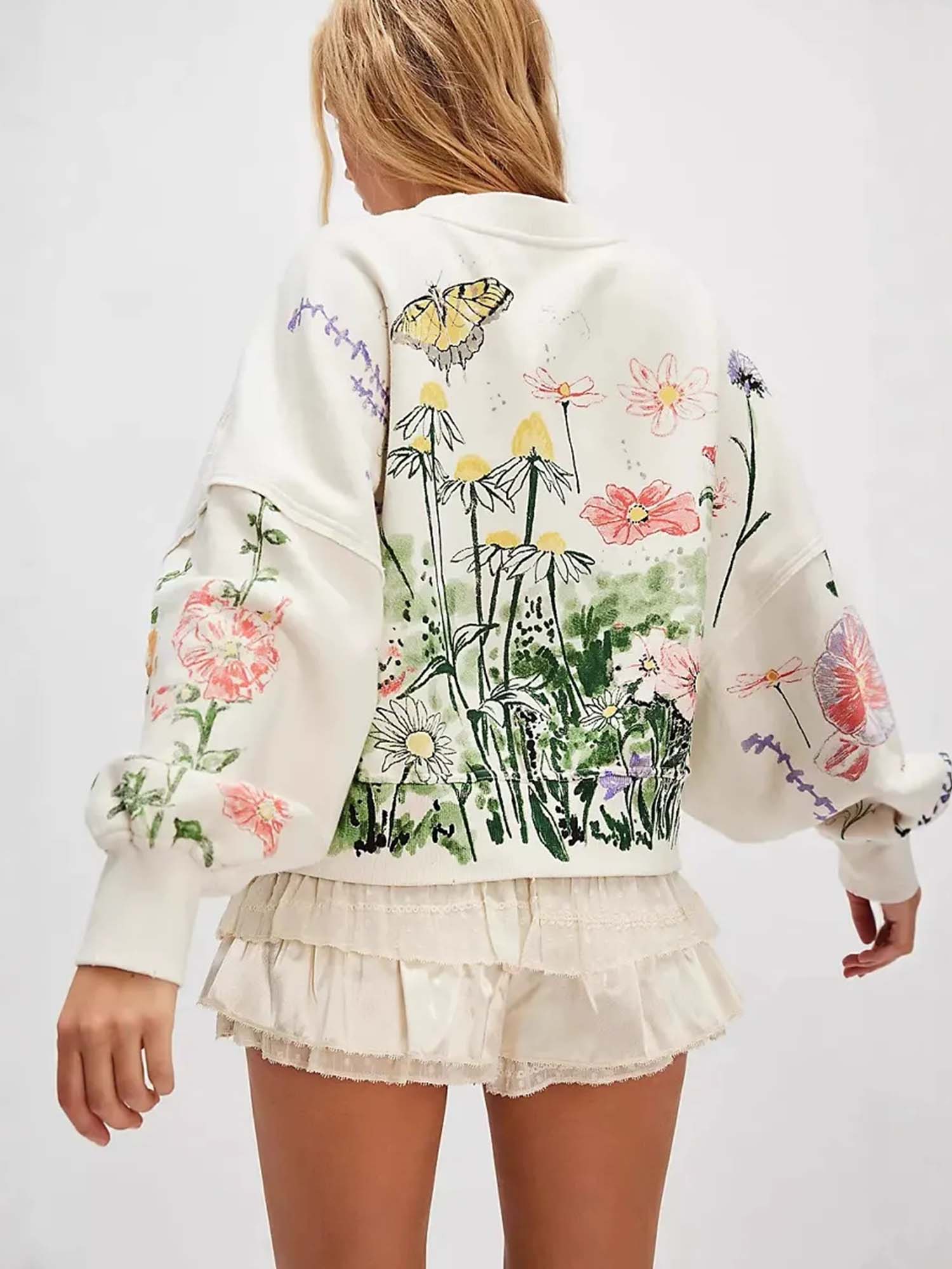 Floral Drift Sweatshirt - XPRESSC