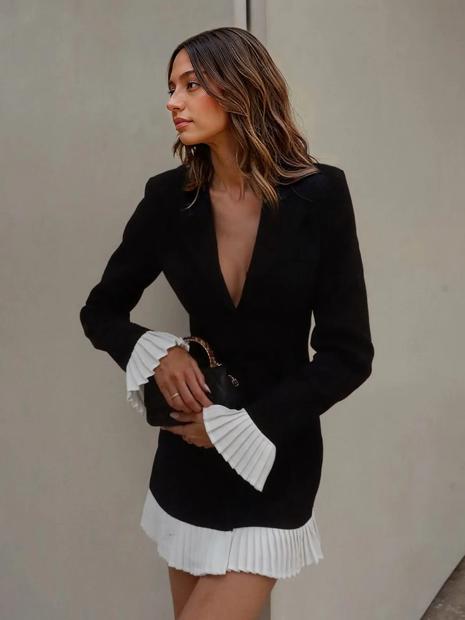 Structured Black Blazer Mini Dress - XPRESSC