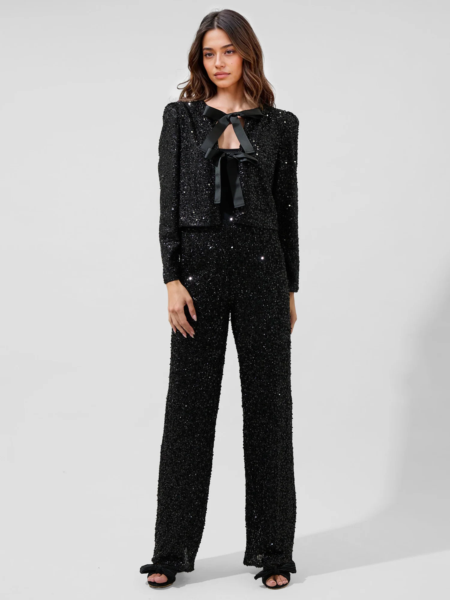 Sequin Bow Detail Top - XPRESSC