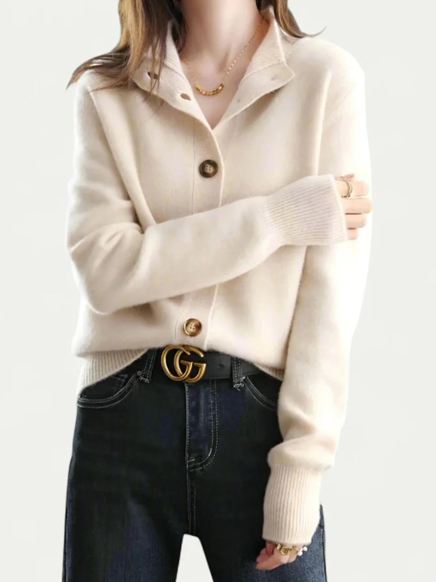 Retro Knit Button Cardigan - XPRESSC