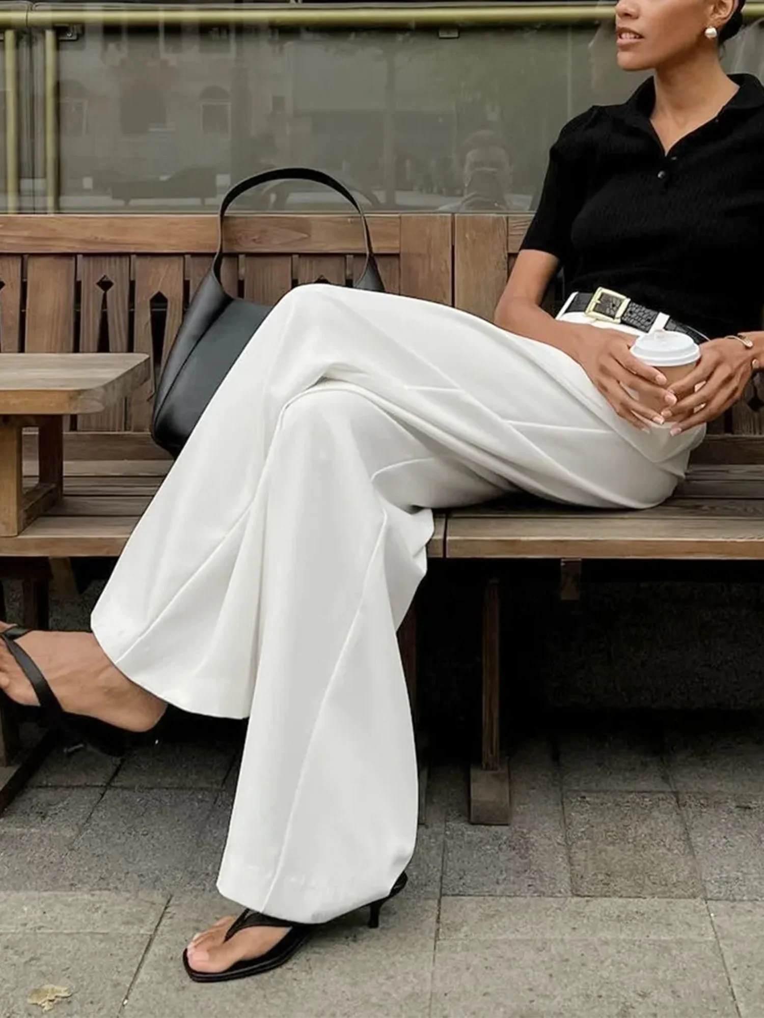 High-Waist Wide-Leg Trousers - XPRESSC