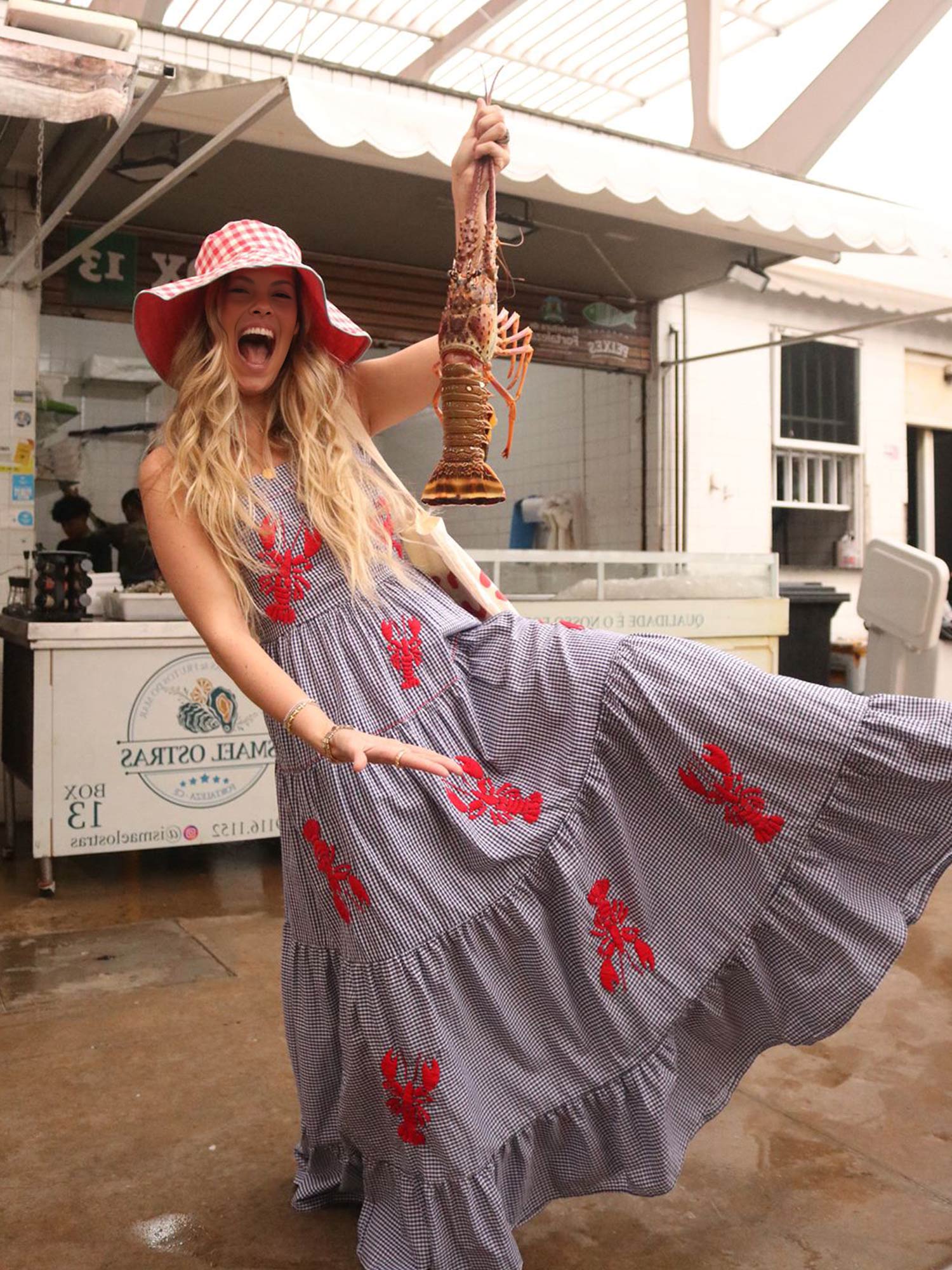 Floral Gingham Maxi Dress - XPRESSC