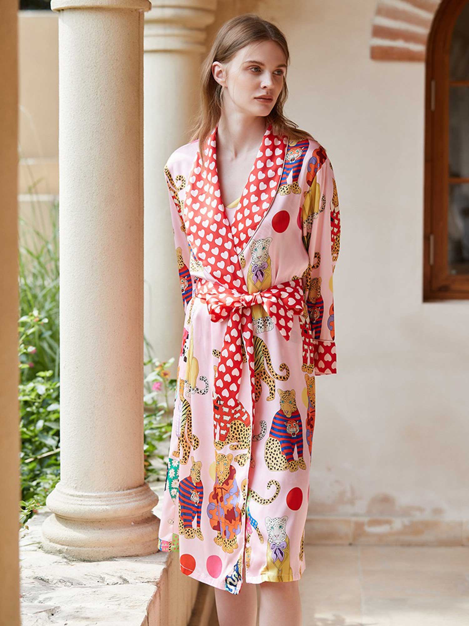 Cartoon Leopard Print Robe - XPRESSC