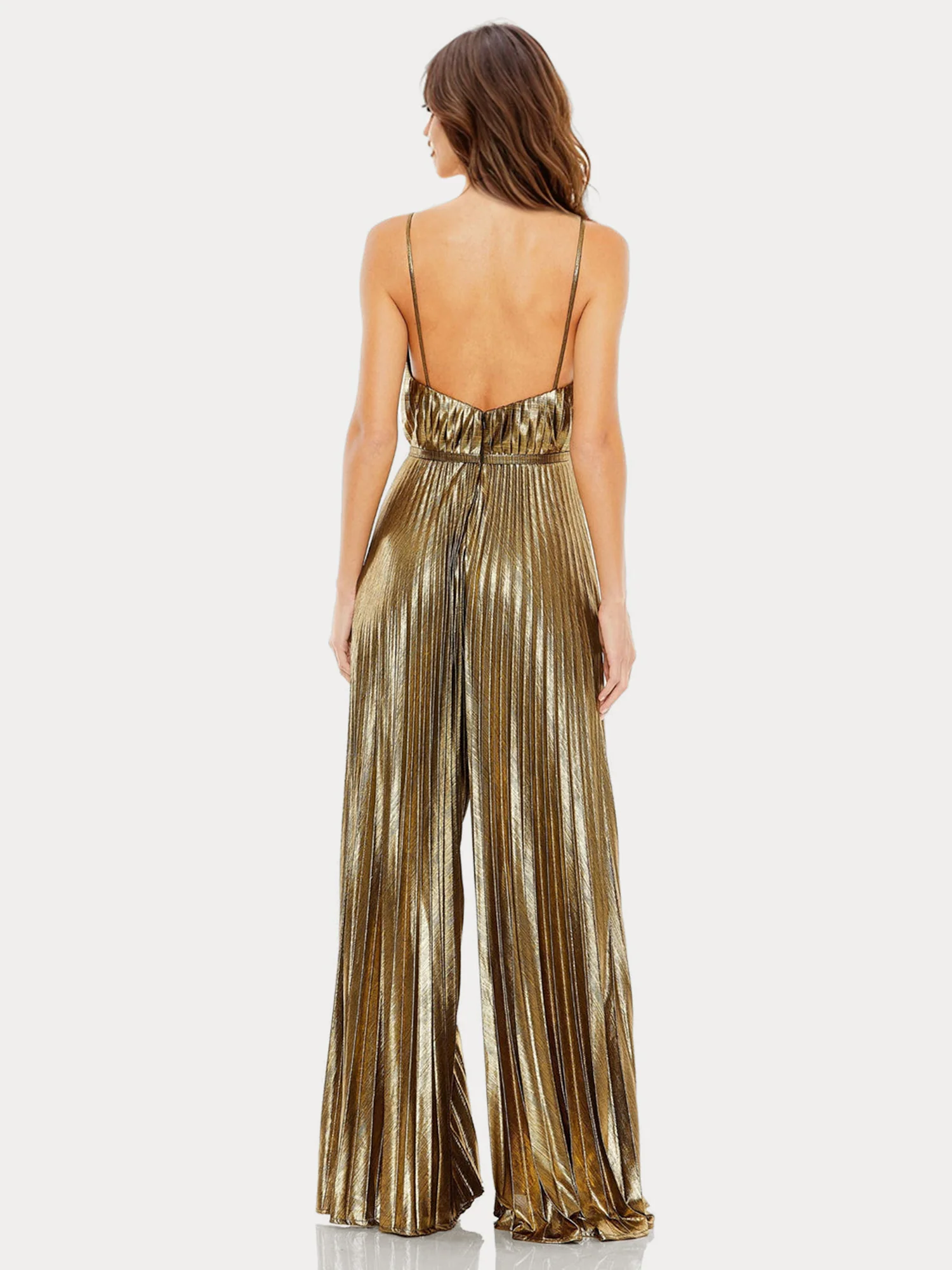 V-Neck Slip Party Wide Leg Jumpsuit - XPRESSC