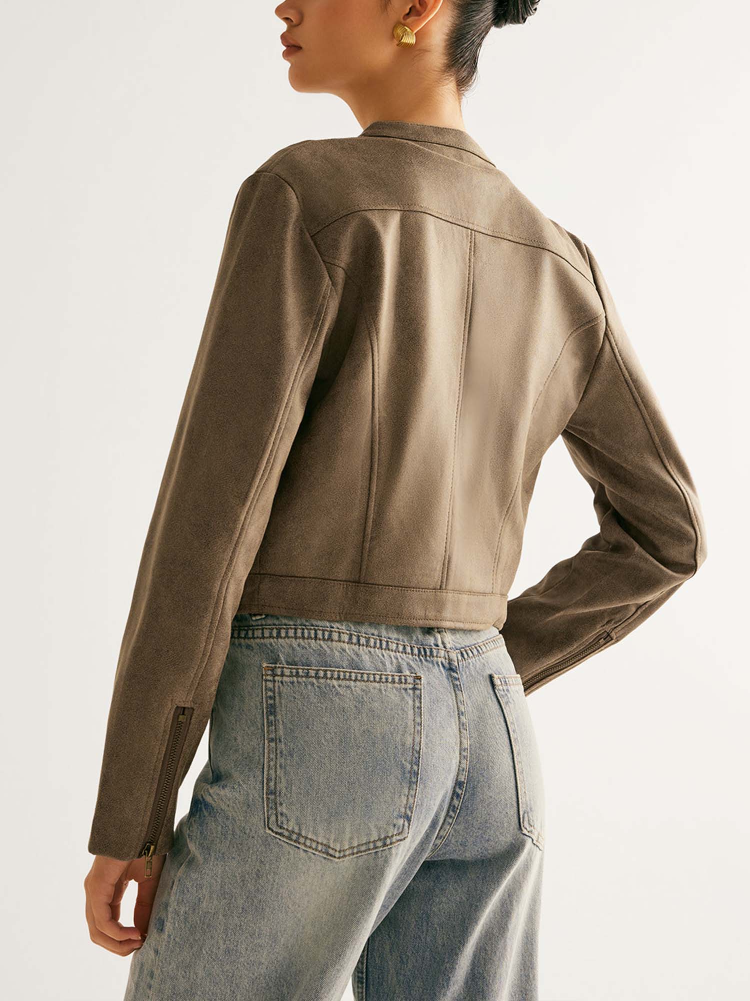 Cropped Leather Jacket - XPRESSC