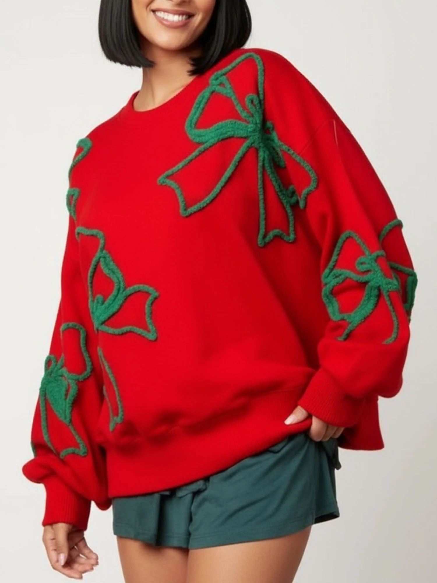 Red Bowed Ember Sweatshirt - XPRESSC
