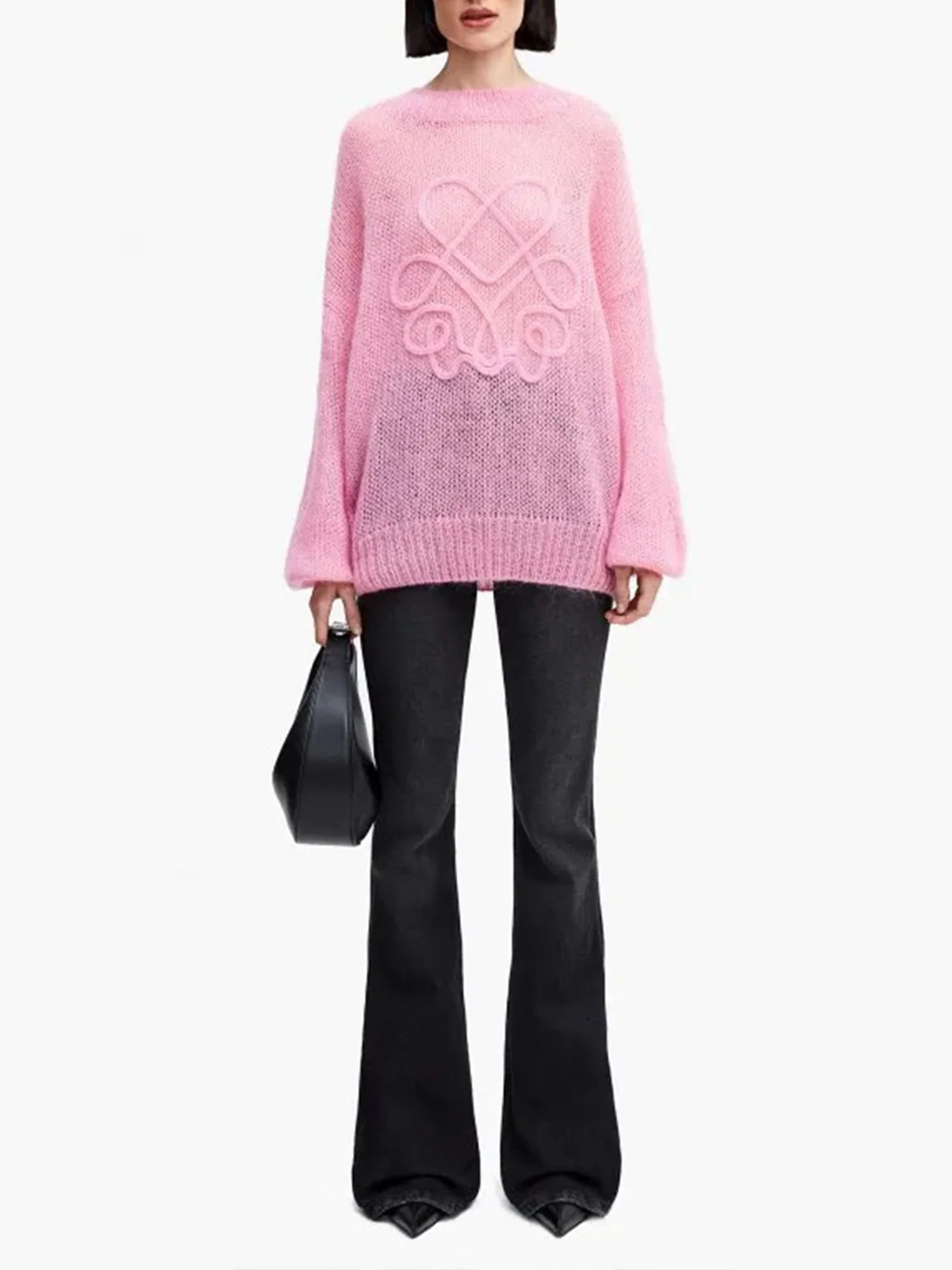 Pinl Plaid Harmony Sweater - XPRESSC