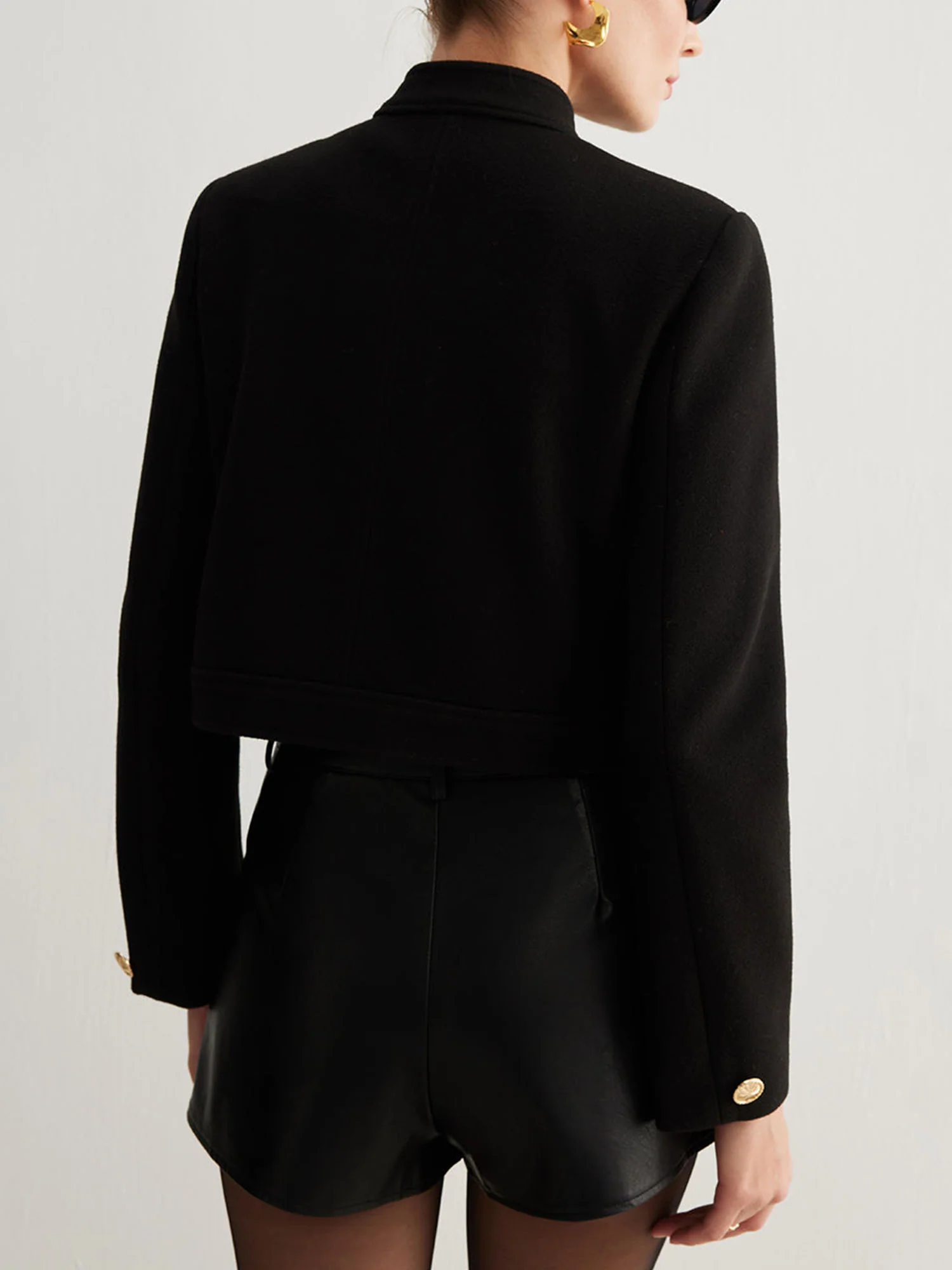 Cropped Military-Inspired Jacket - XPRESSC