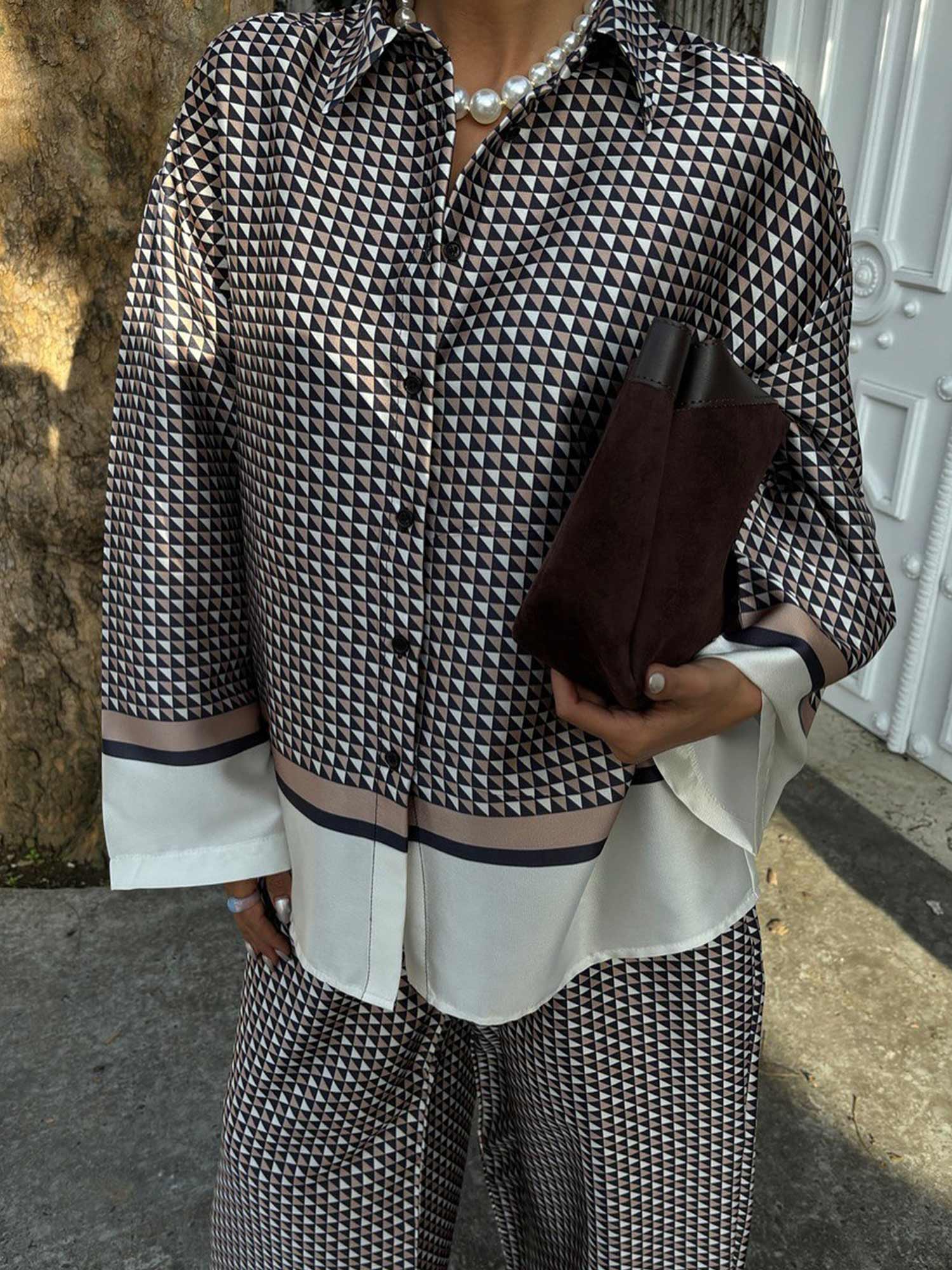 Midnight Elegance Satin Shirt - XPRESSC