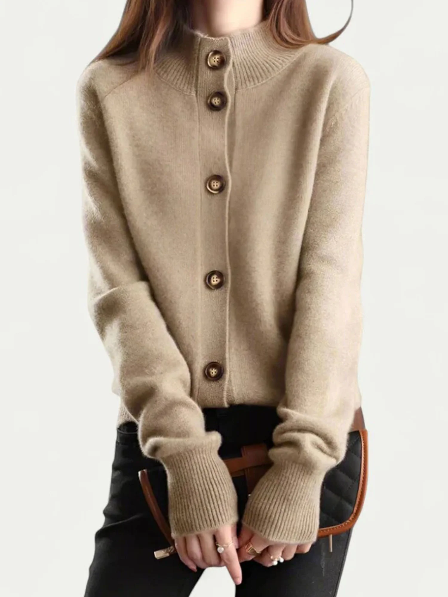 Retro Knit Button Cardigan - XPRESSC