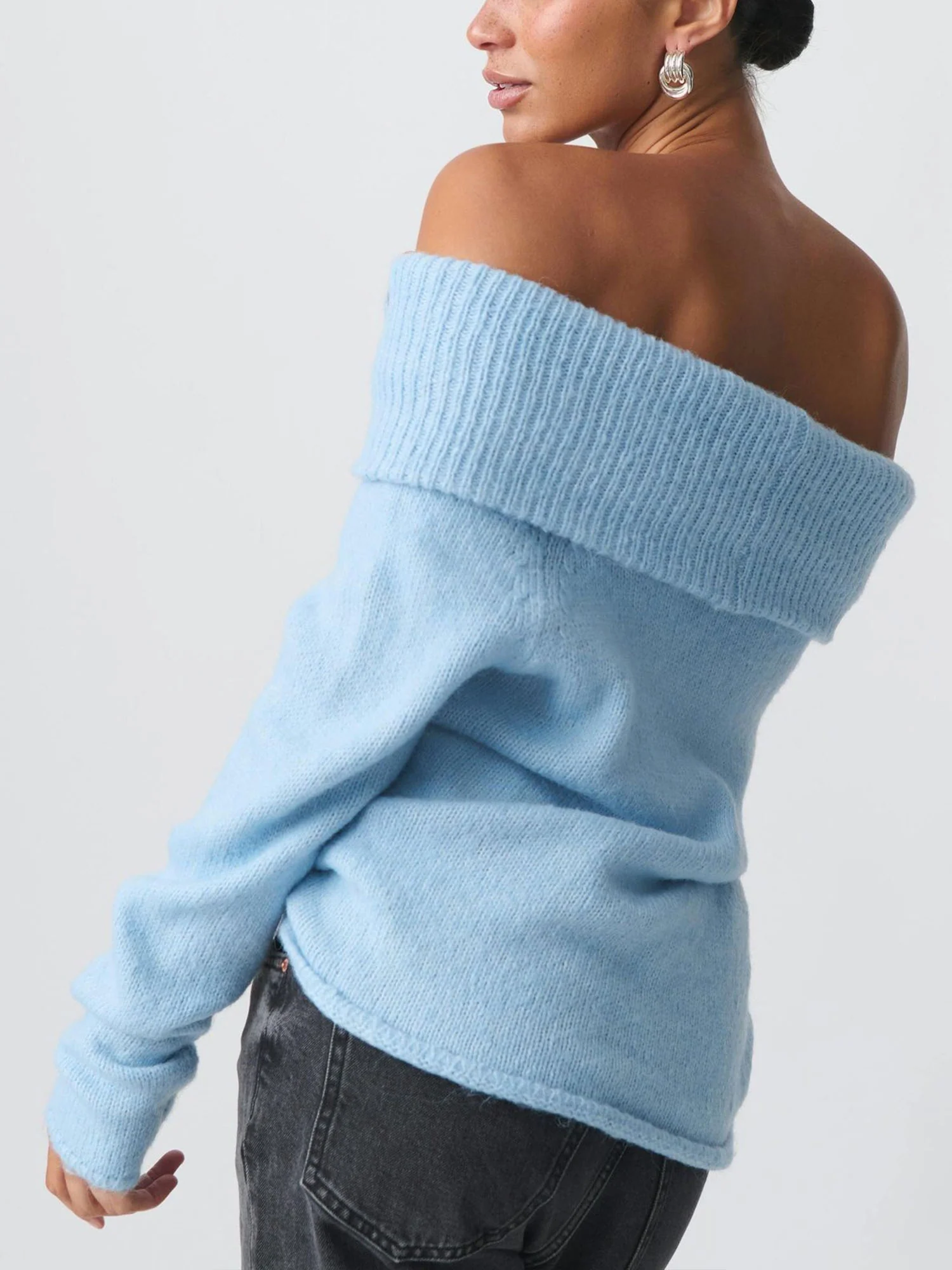 Off Shoulder Collar Top Sweet Versatile Fit - XPRESSC