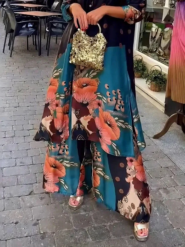 Floral Whisper Wide-Leg Pants - XPRESSC