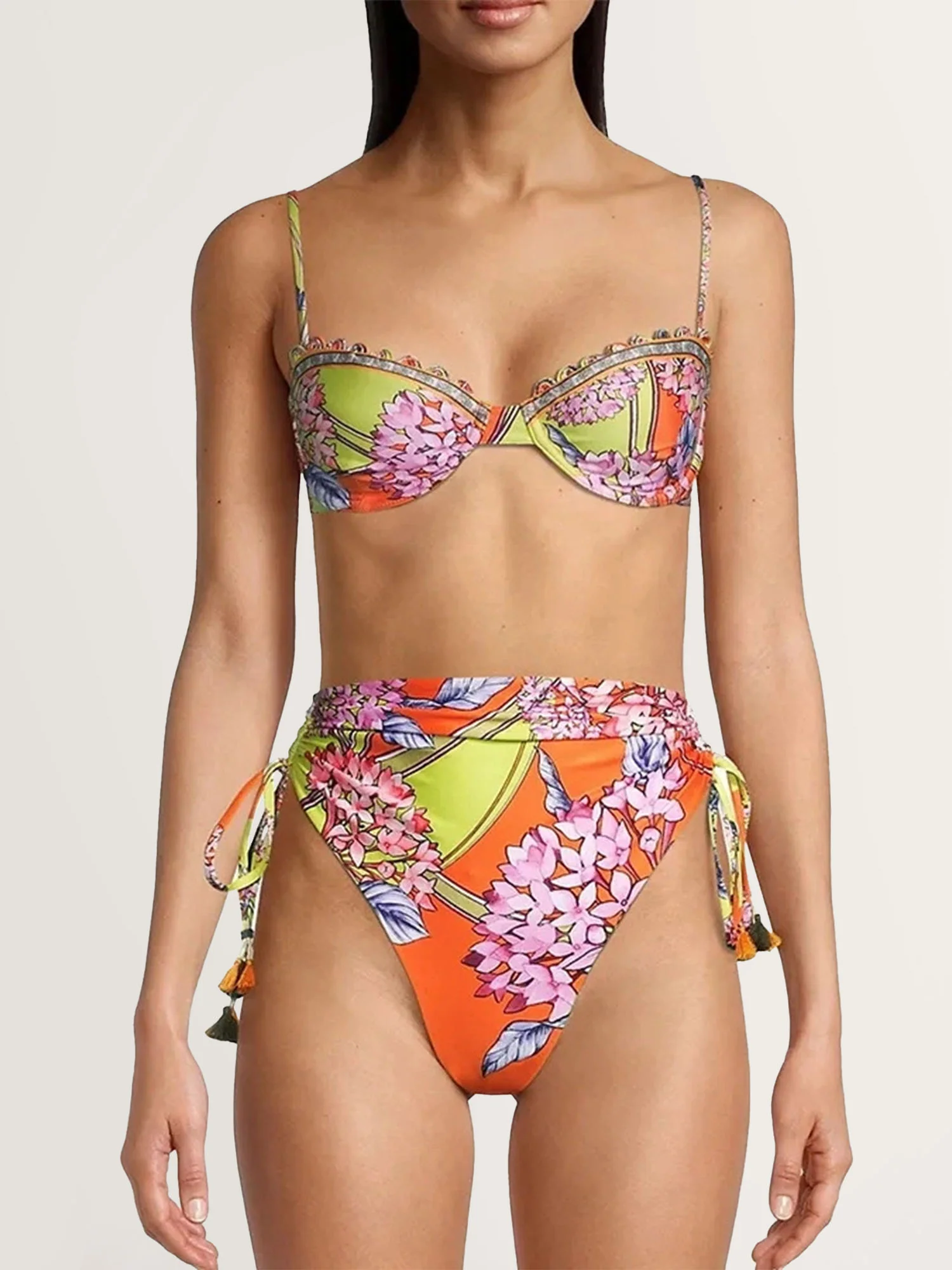 Floral Print Triangle Bikini - XPRESSC