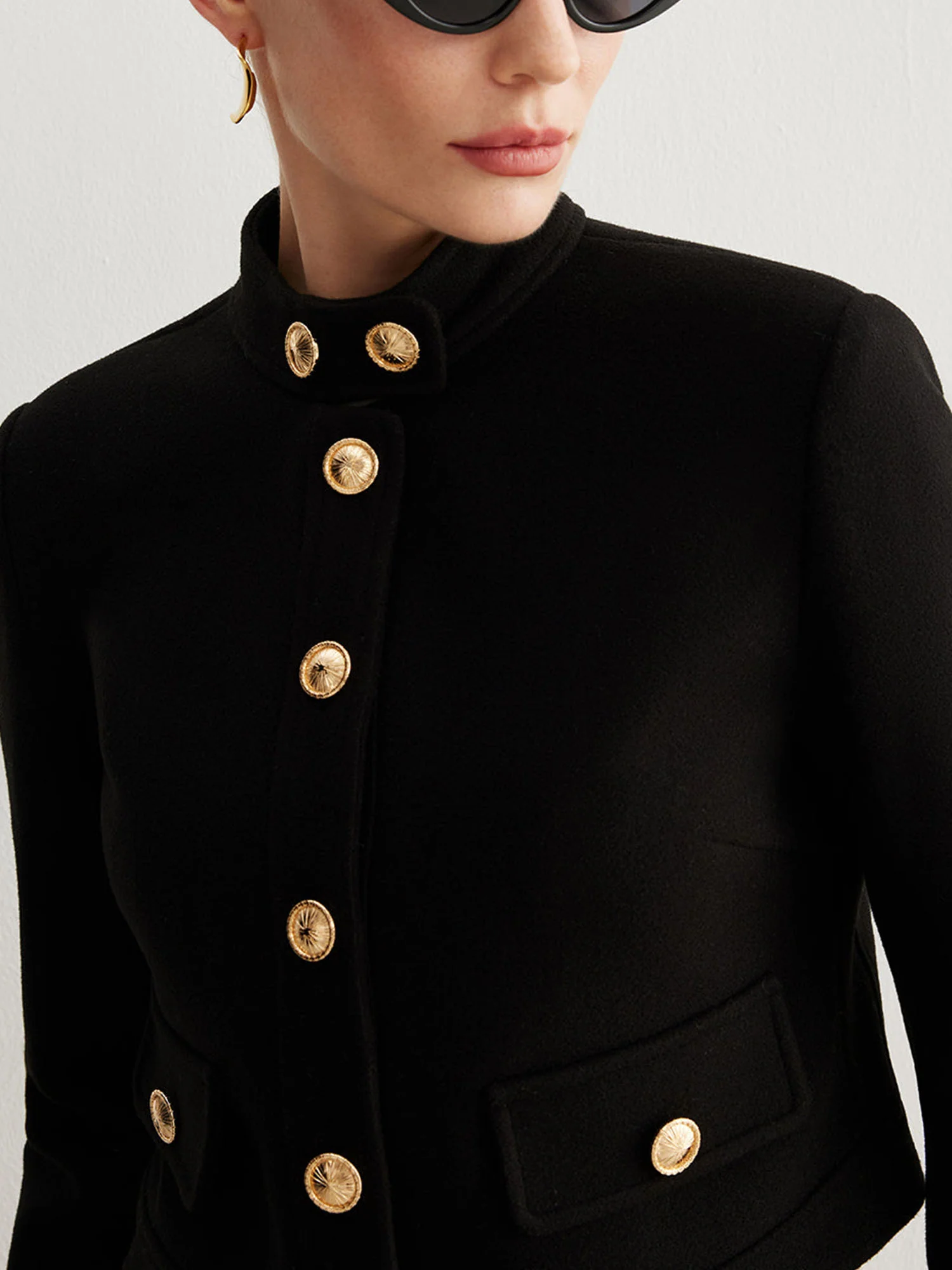 Cropped Military-Inspired Jacket - XPRESSC