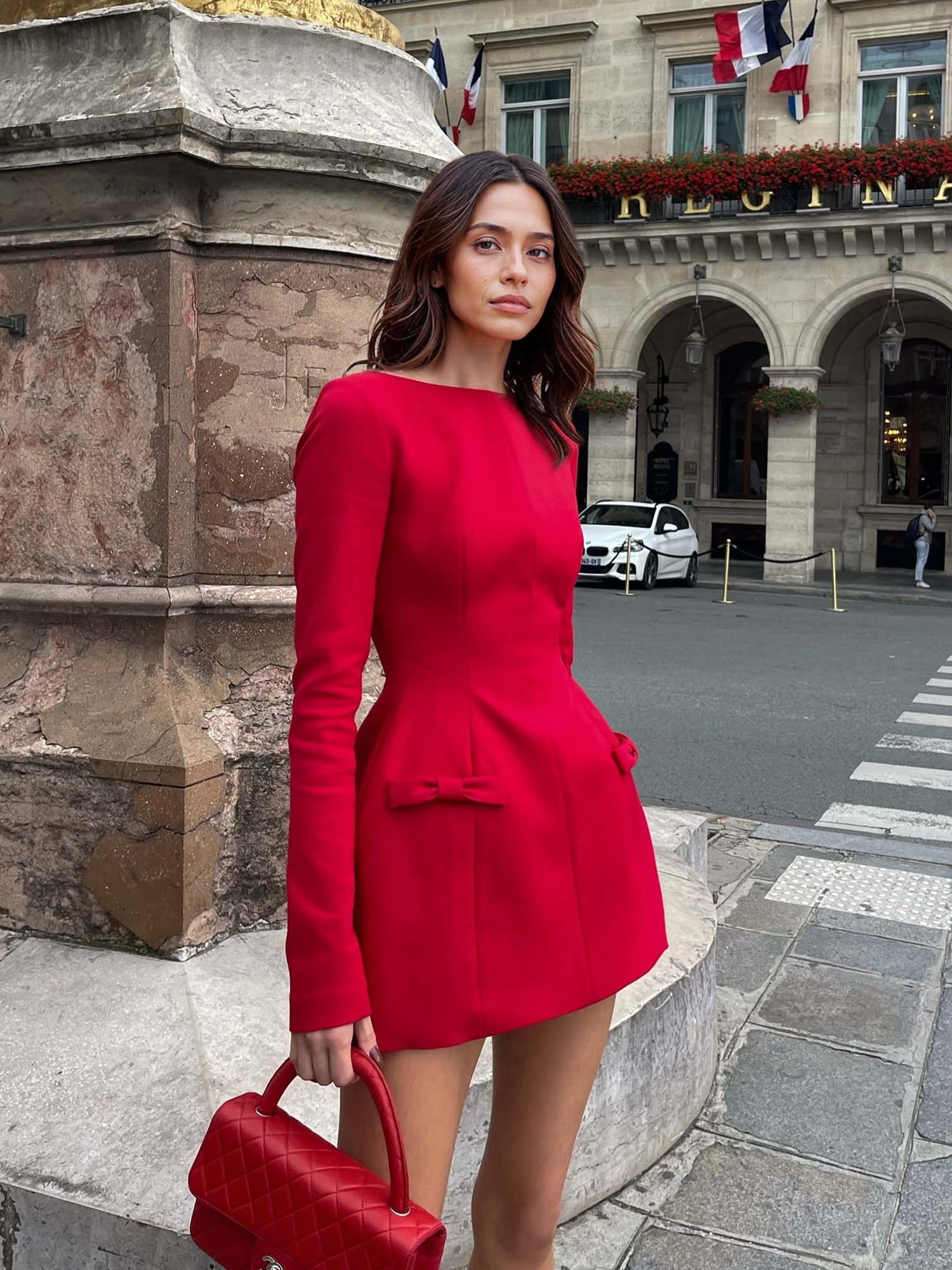 Puff Sleeve Tailored Mini Dress - XPRESSC