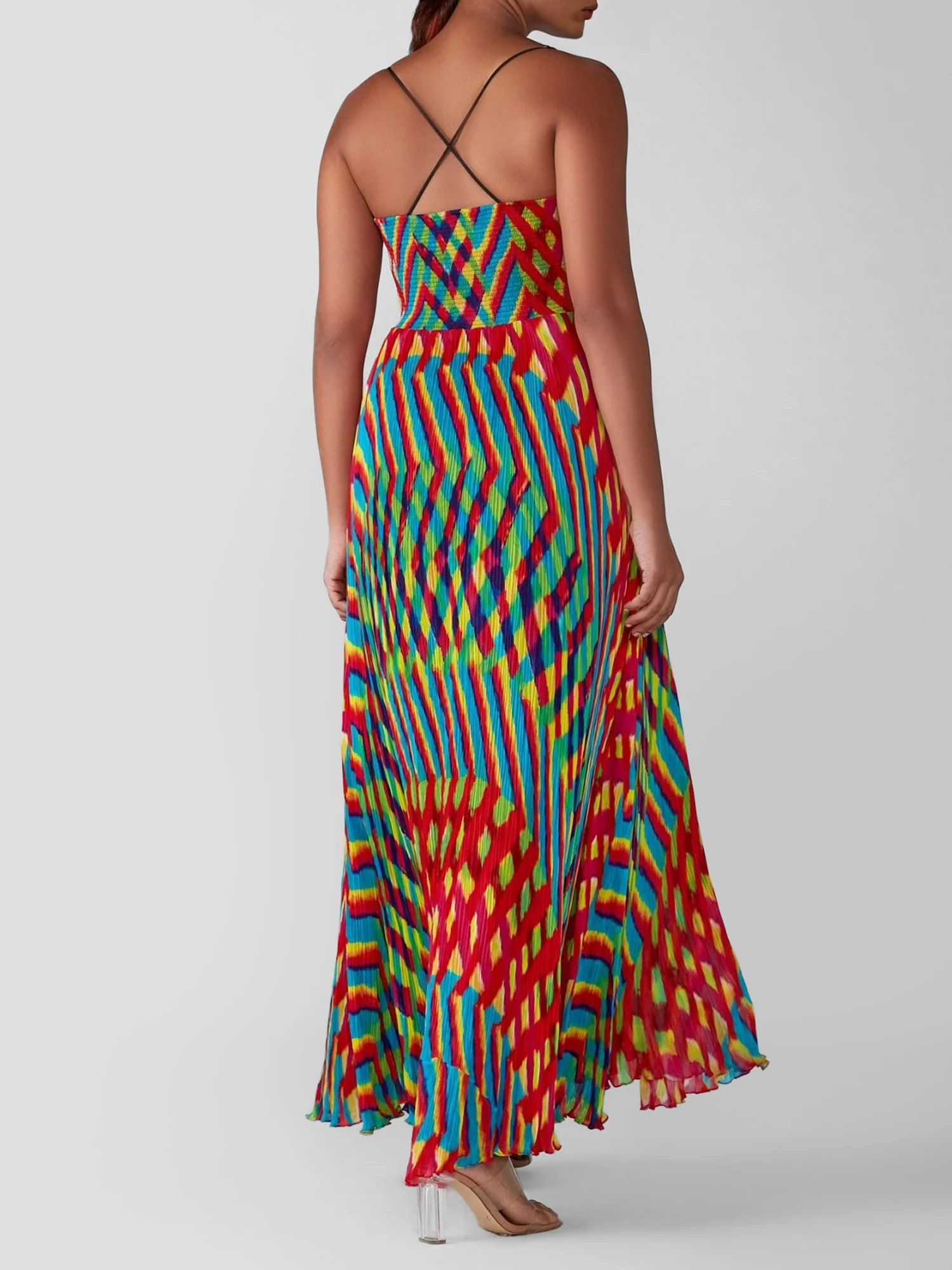 Boho Vibrant Striped Maxi Dress - XPRESSC