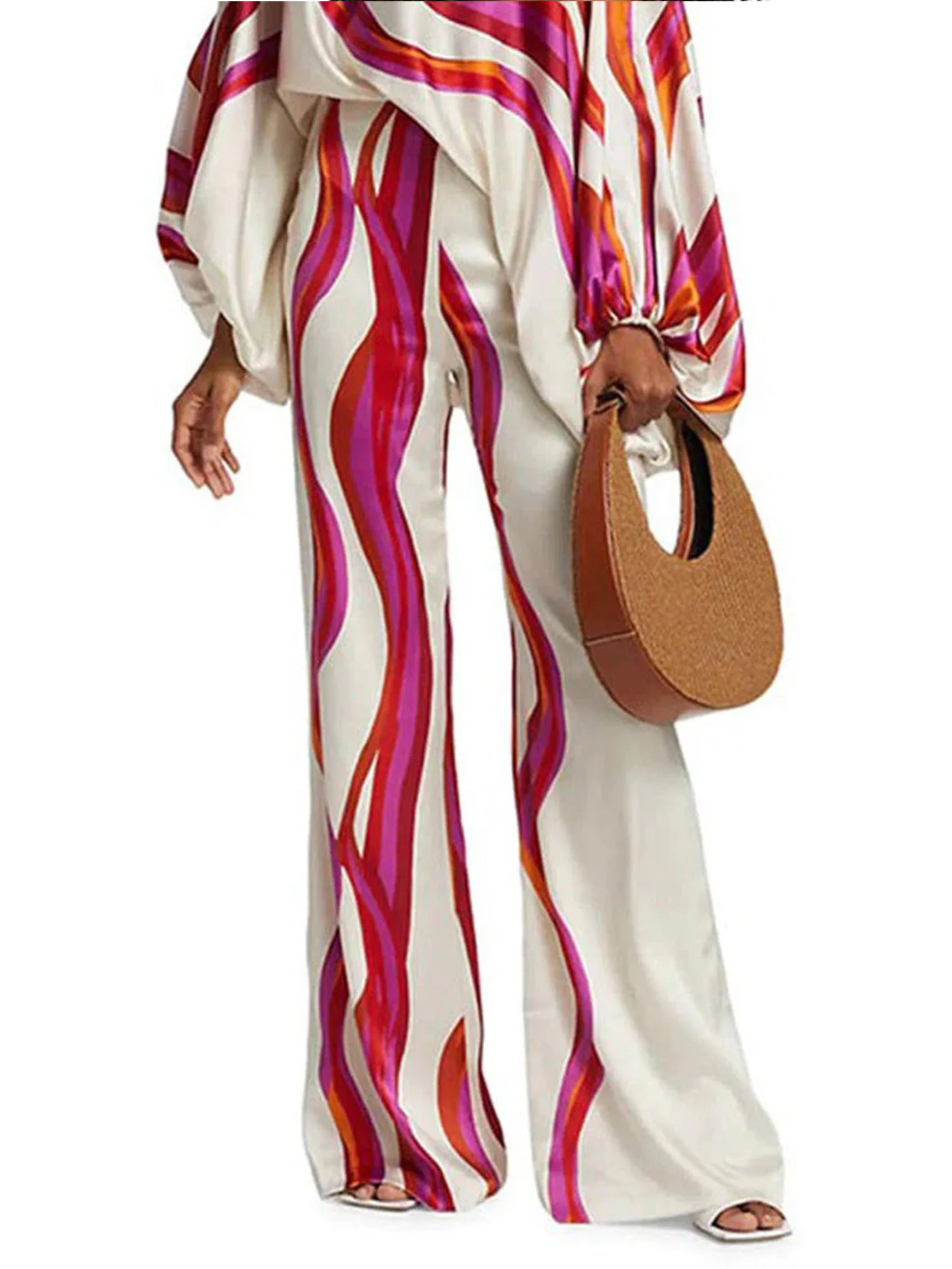 Radiant Stripe Off-Shoulder Set - XPRESSC