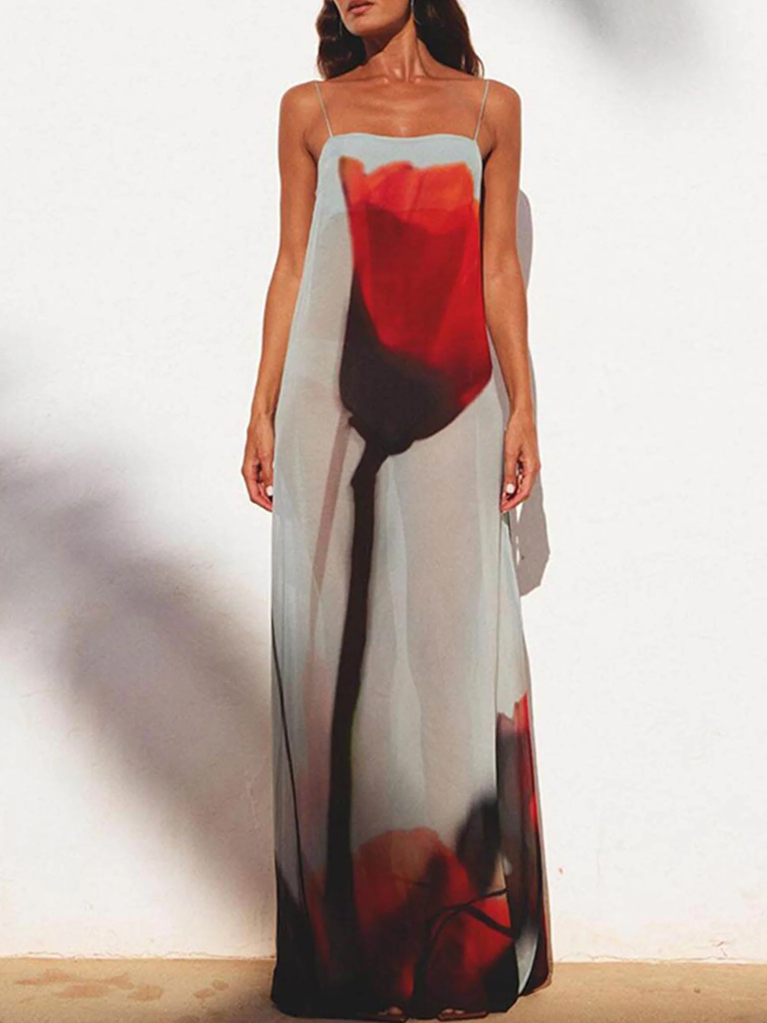 Floral Chiffon Maxi Dress - XPRESSC