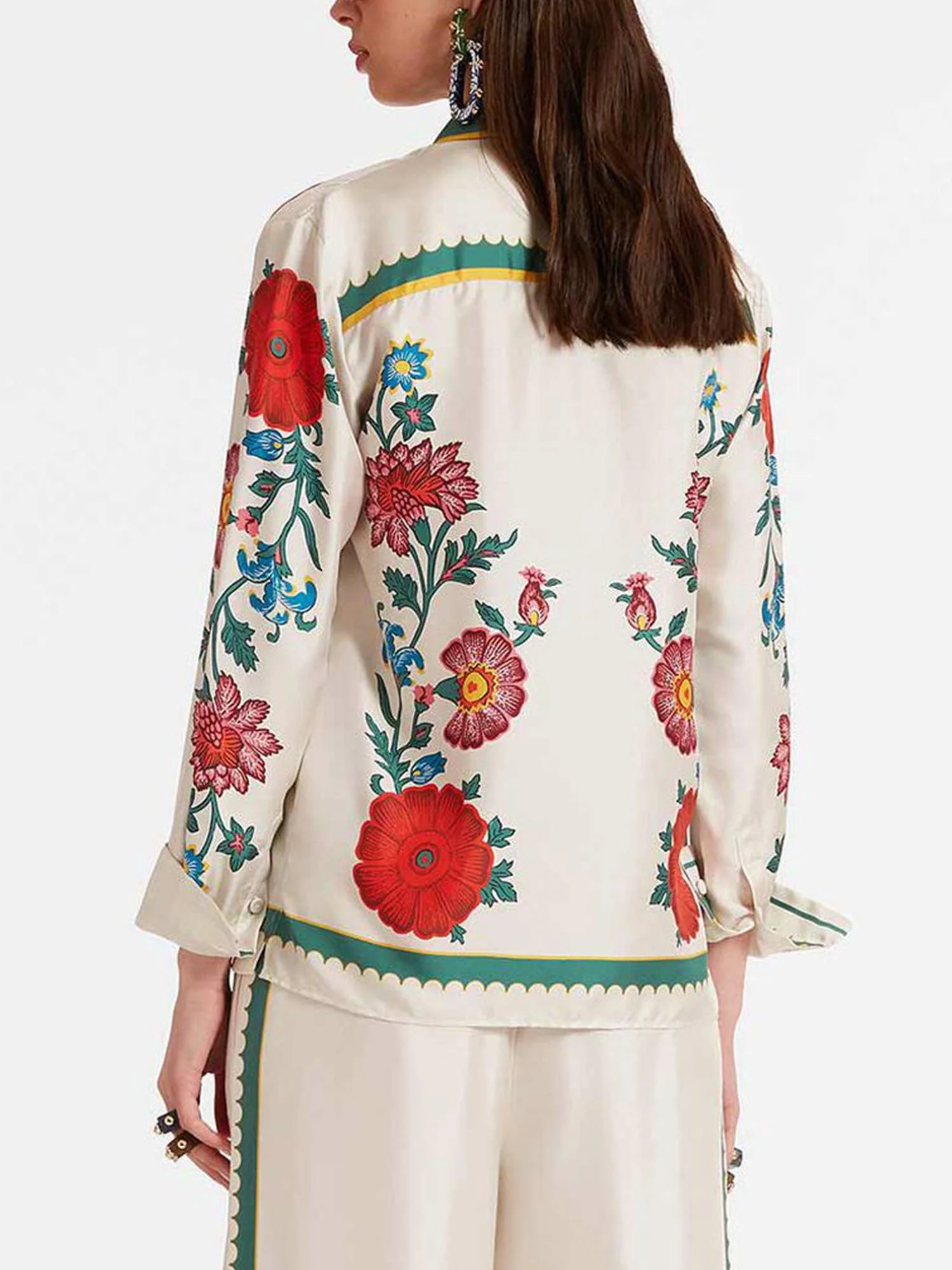 White Blossom Button-Down Shirt - XPRESSC