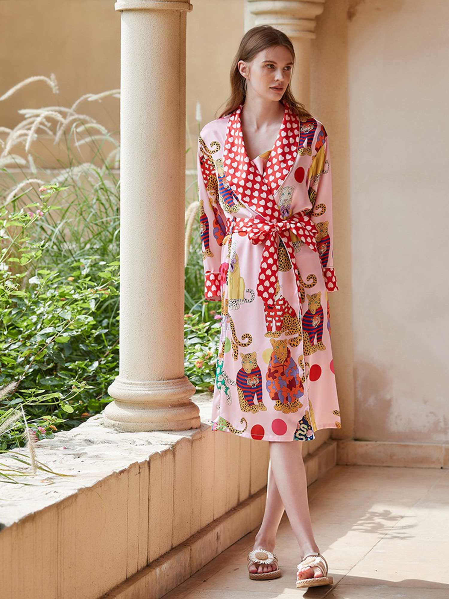 Cartoon Leopard Print Robe - XPRESSC