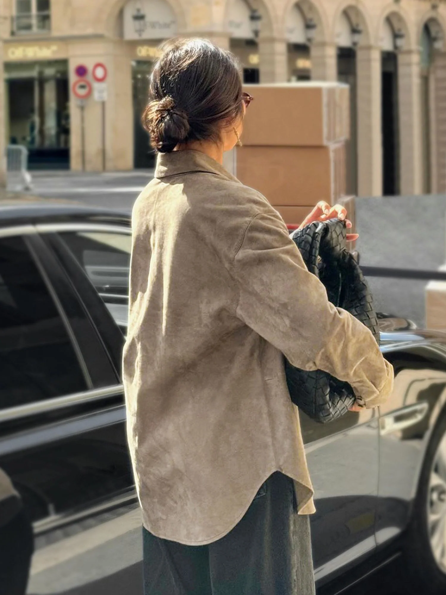 Loose Collar Shirt Retro Khaki Vibes - XPRESSC