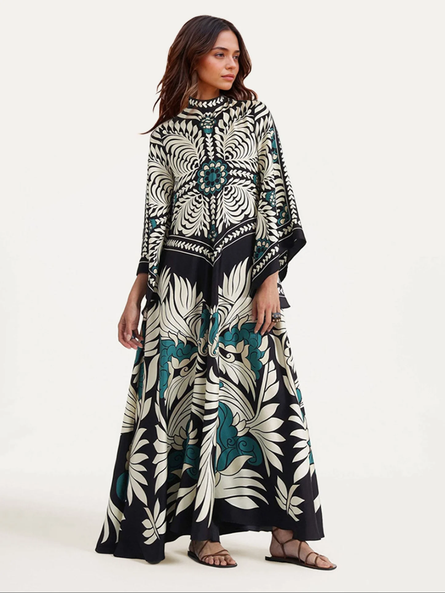 Tropical Print Long Dress - XPRESSC