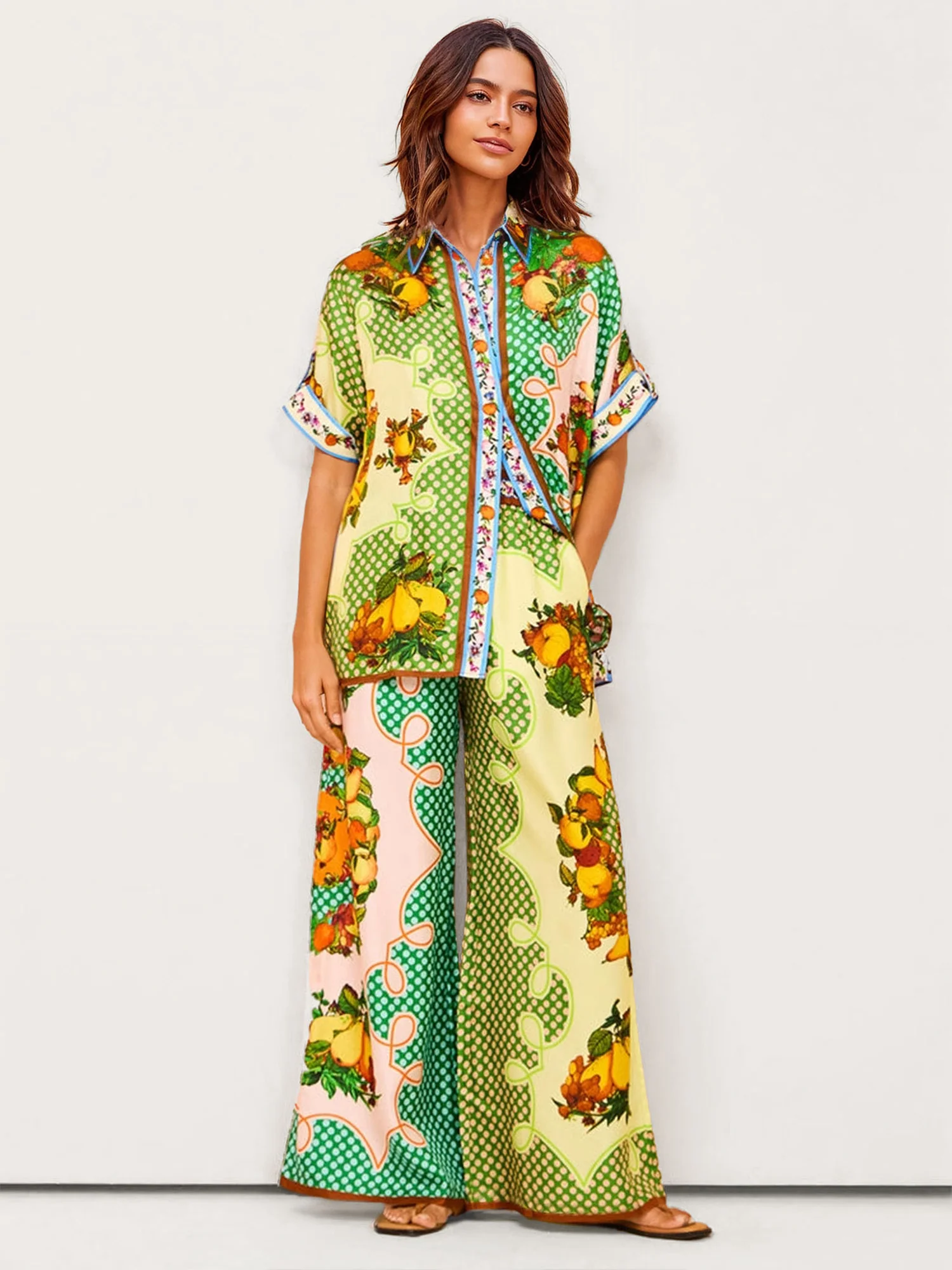 Multicolor Retro Graffiti Lemon Shirt - XPRESSC