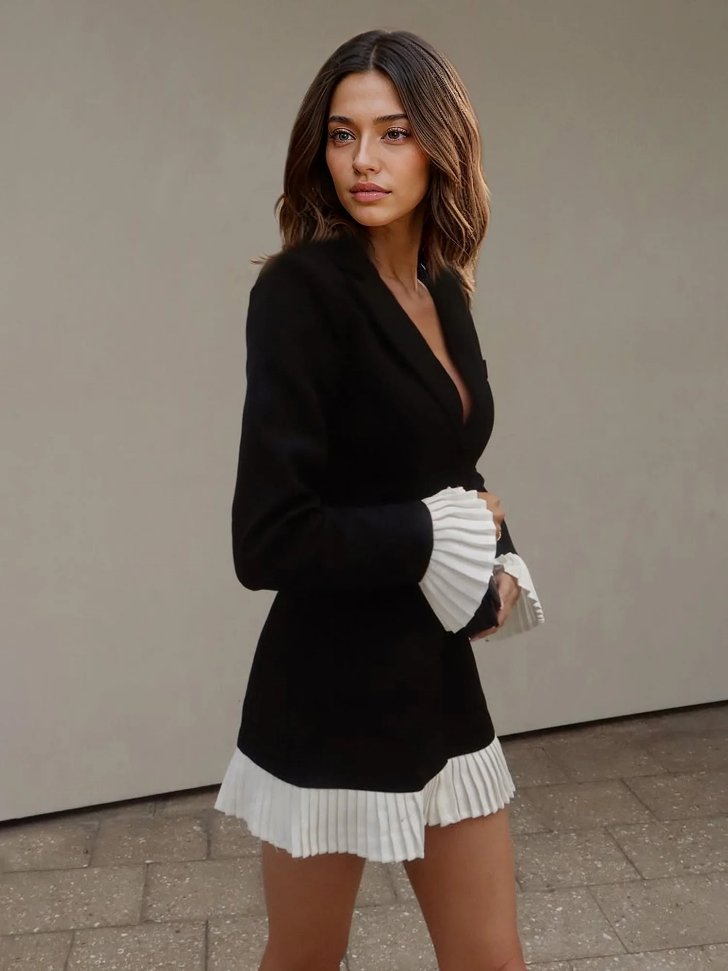 Structured Black Blazer Mini Dress - XPRESSC