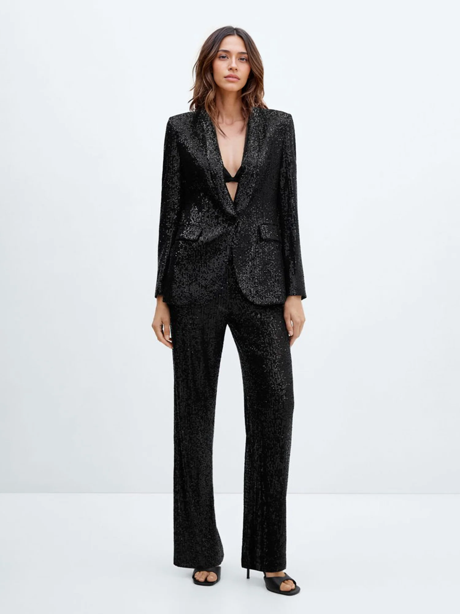Metallic Sequin Blazer - XPRESSC