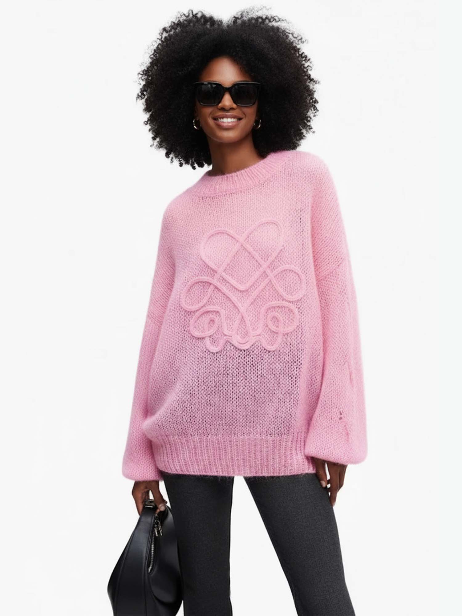 Pinl Plaid Harmony Sweater - XPRESSC