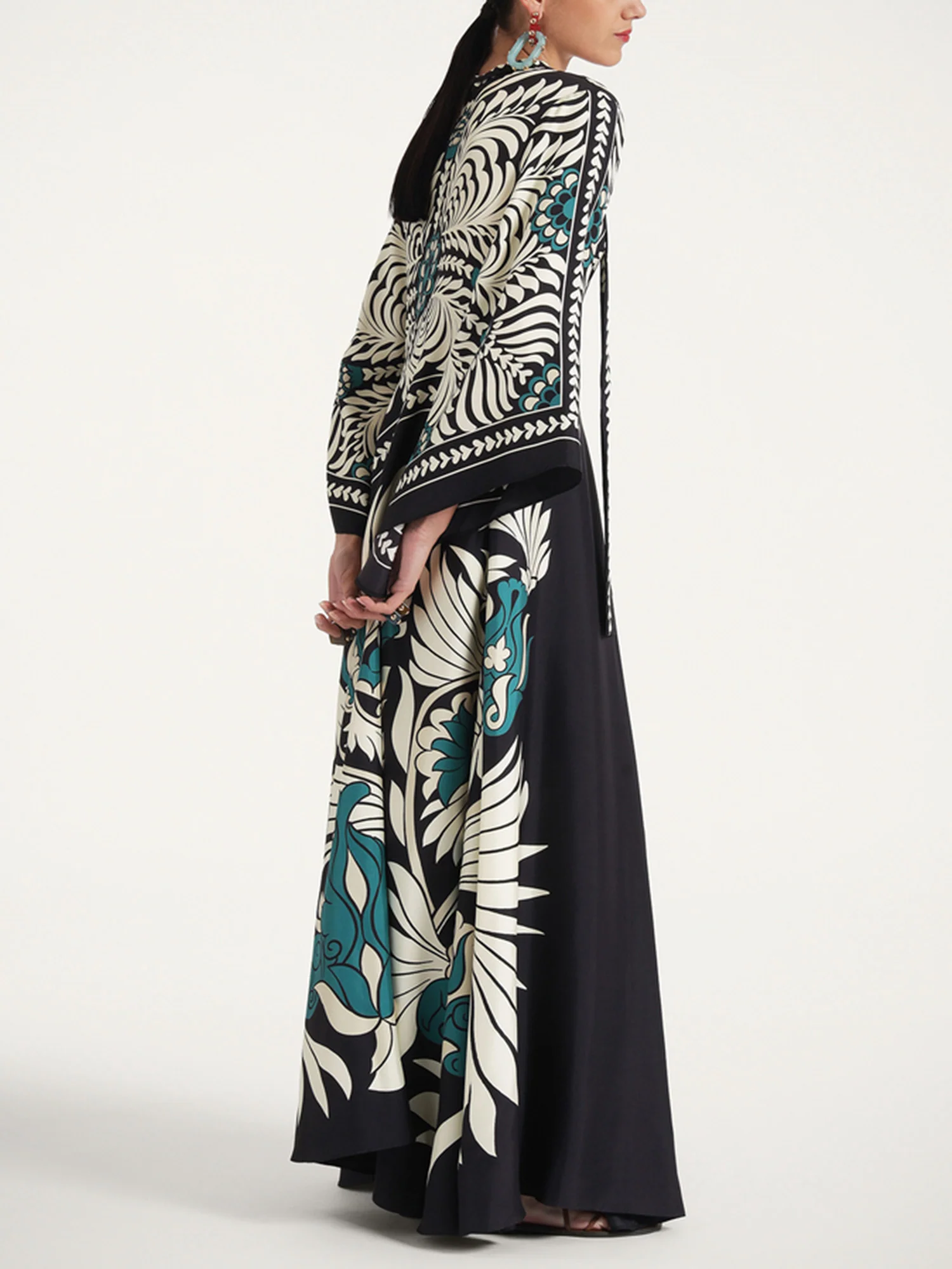 Tropical Print Long Dress - XPRESSC