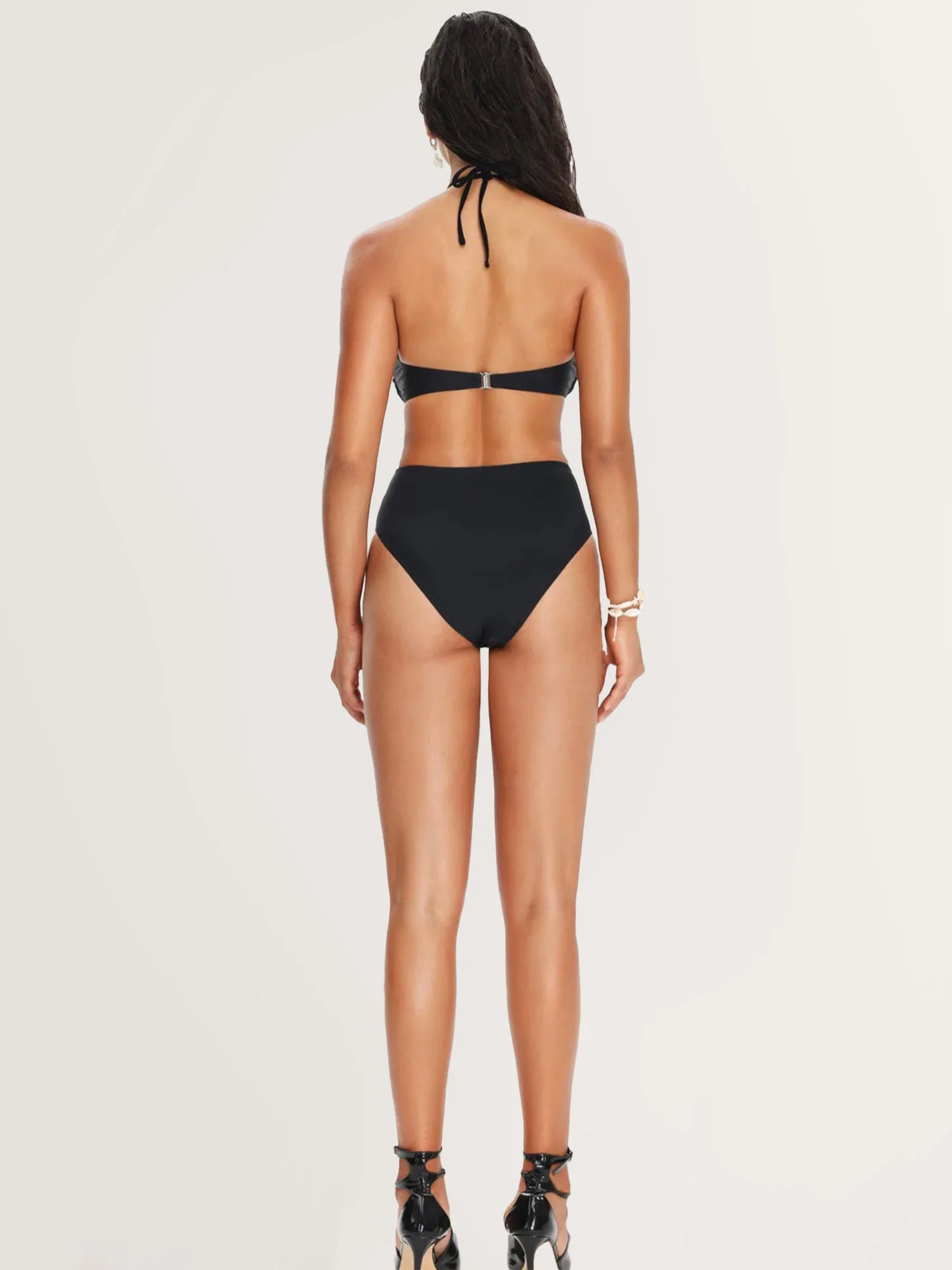 Black Rose Cut-Out Swimsuit - XPRESSC