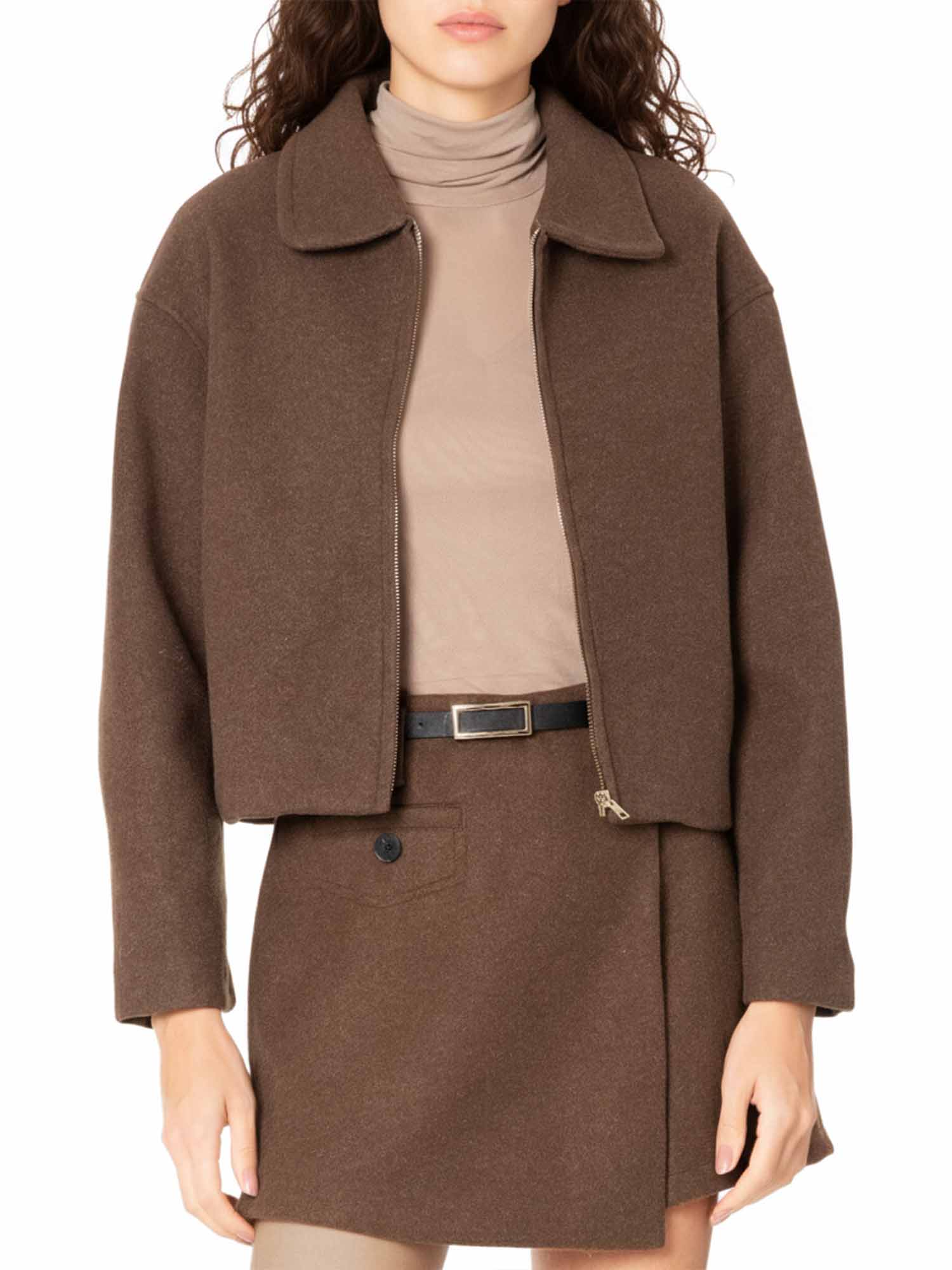 Cropped Wool-Blend Jacket - XPRESSC