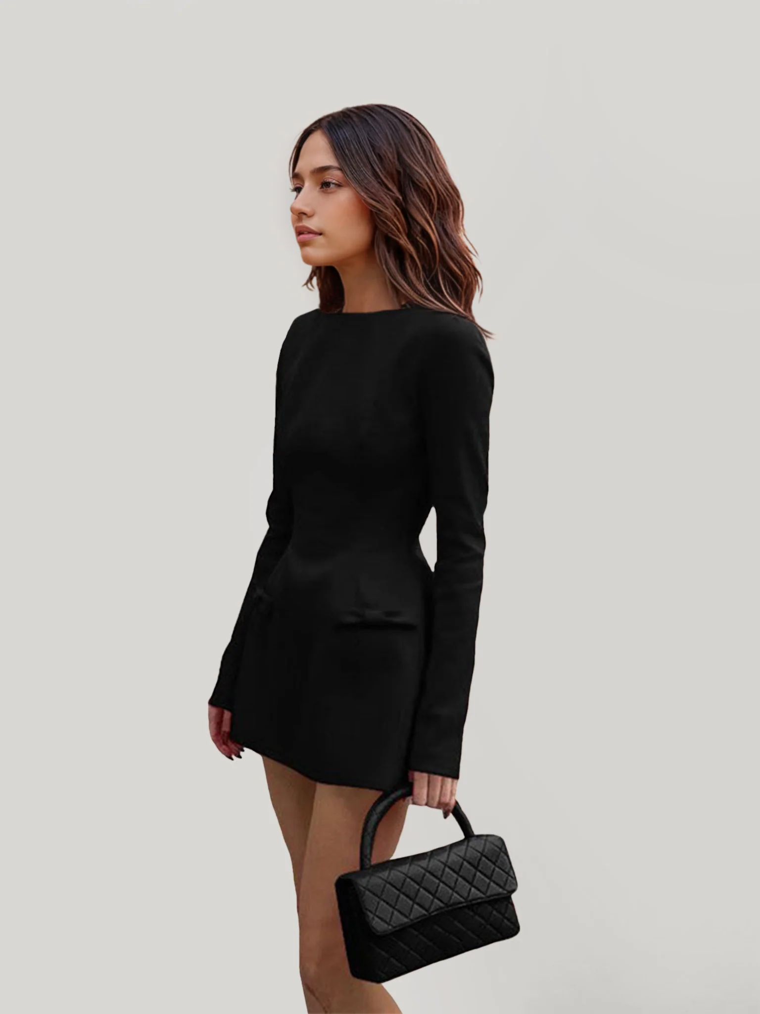 Puff Sleeve Tailored Mini Dress - XPRESSC