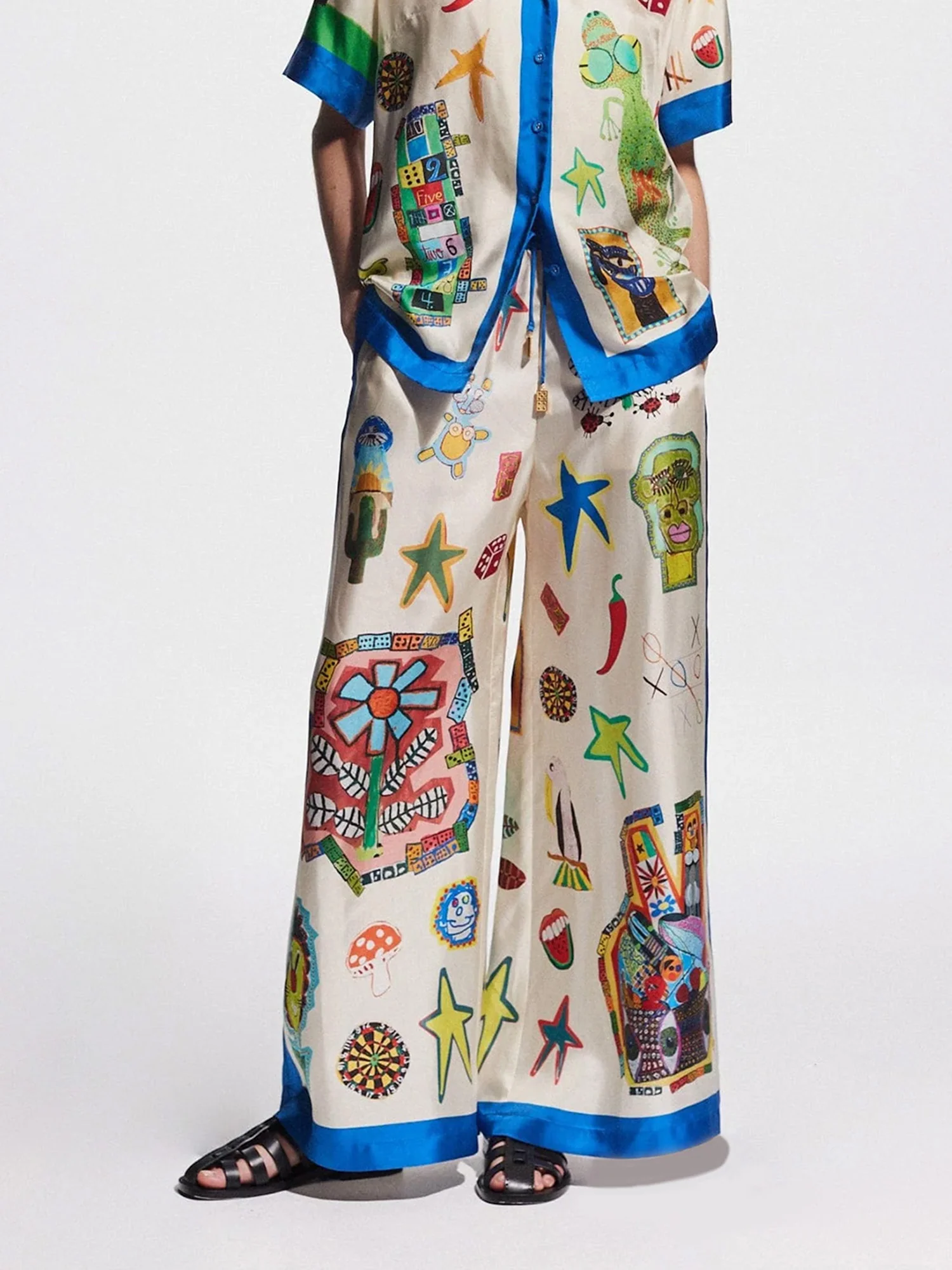 Custom Printed Color Block Pants - XPRESSC