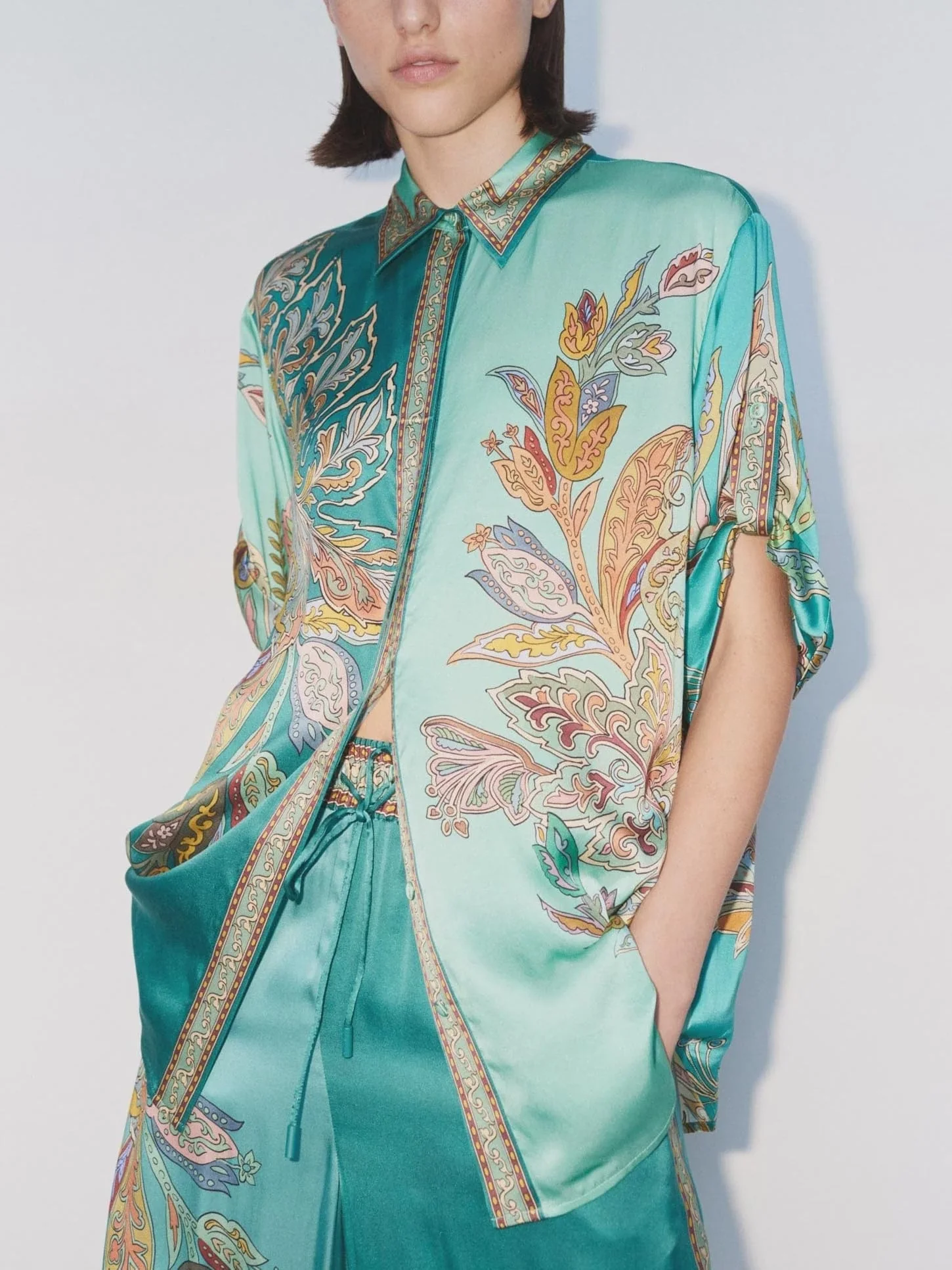 Emerald Luxe Oversized  Shirt - XPRESSC