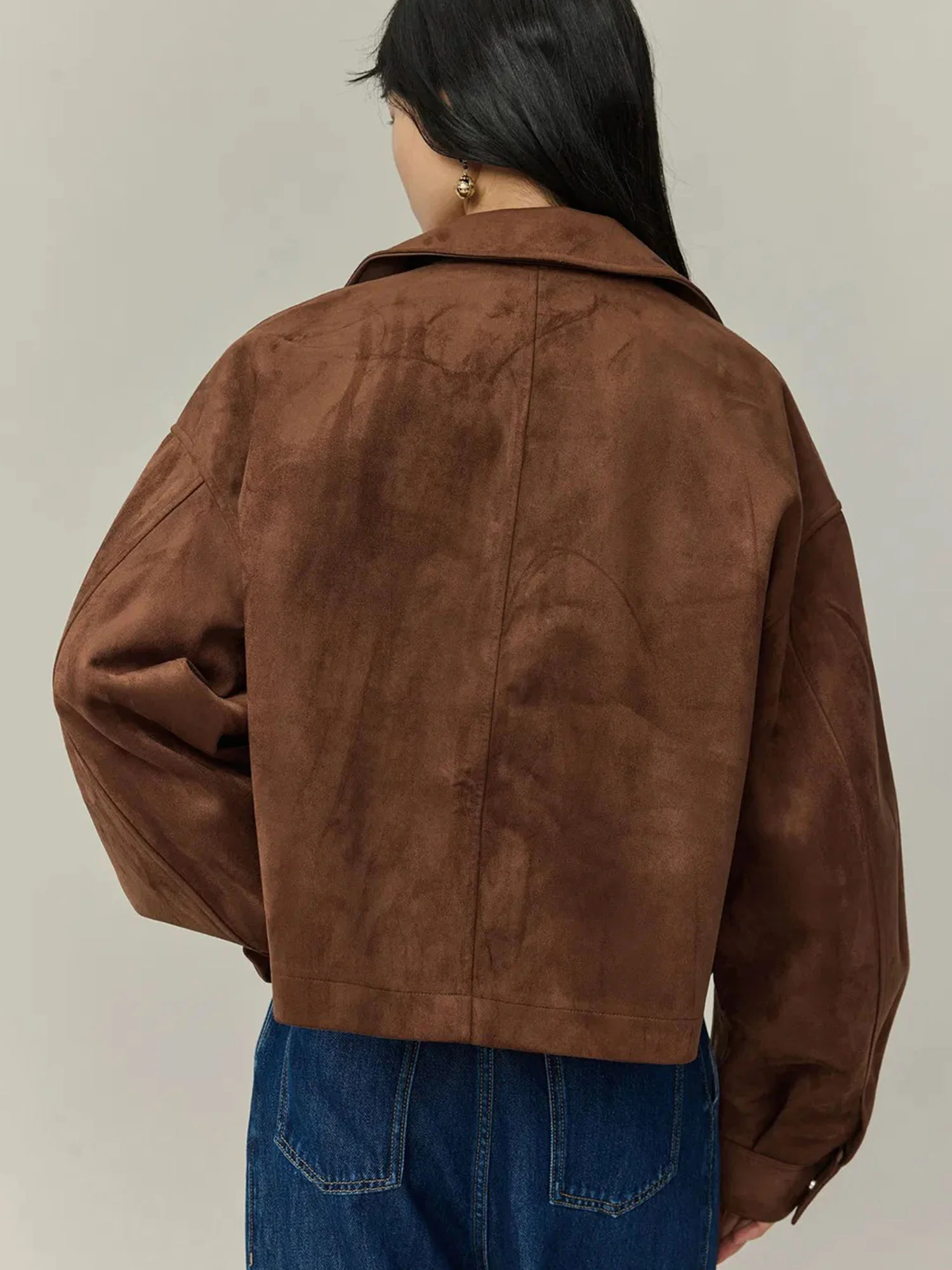 Zipper Blazer Jacket Tailored Edge - XPRESSC