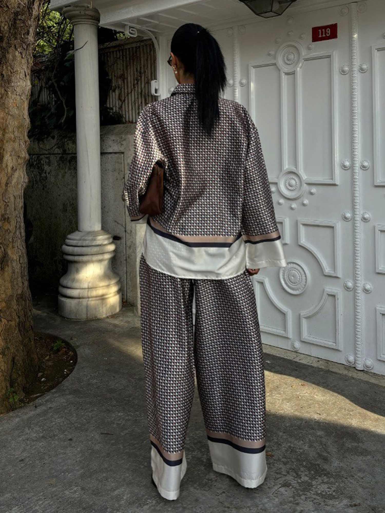 Midnight Elegance Satin Shirt - XPRESSC