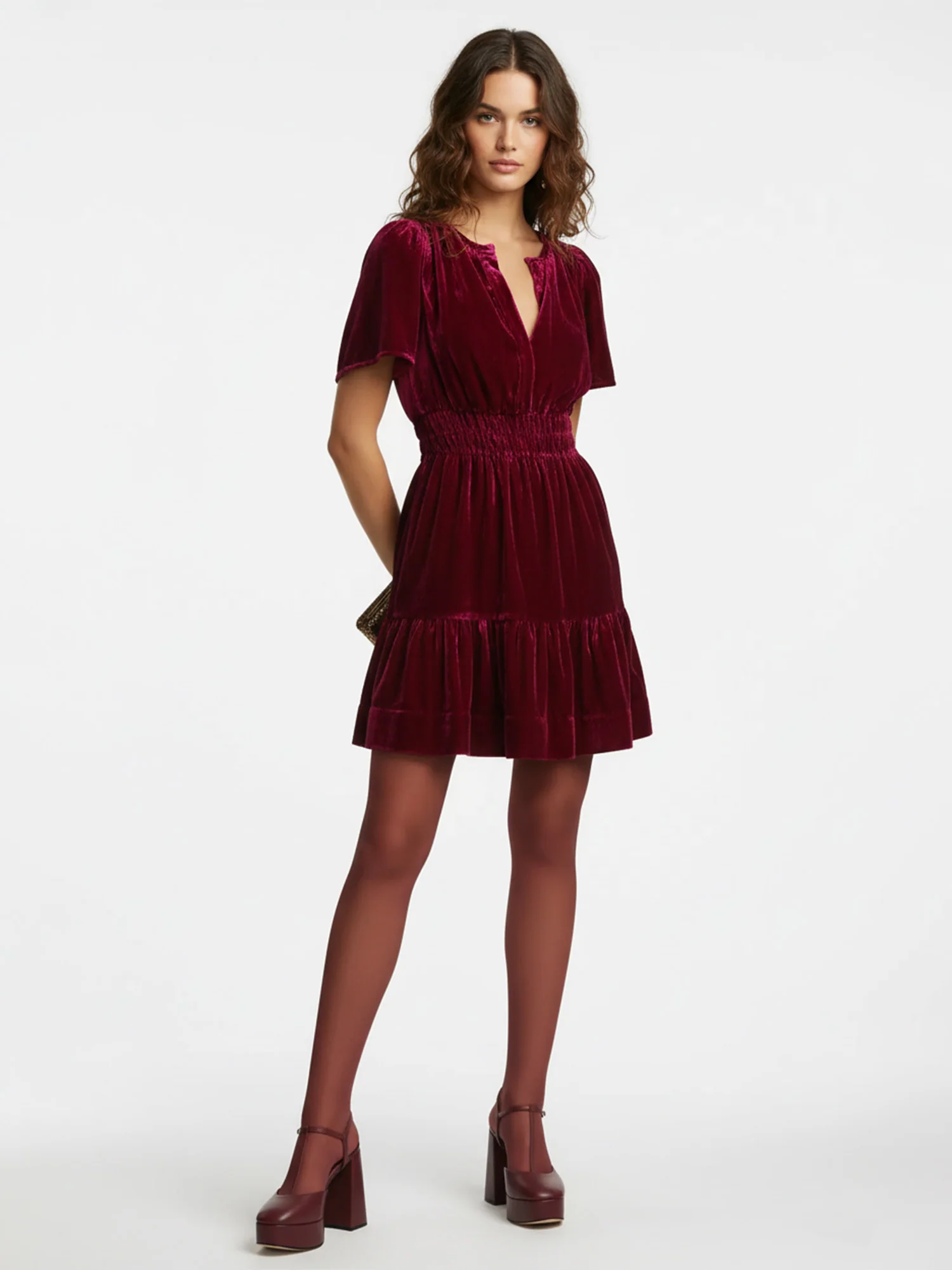 Red Ruffled Eclipse Mini Dress - XPRESSC