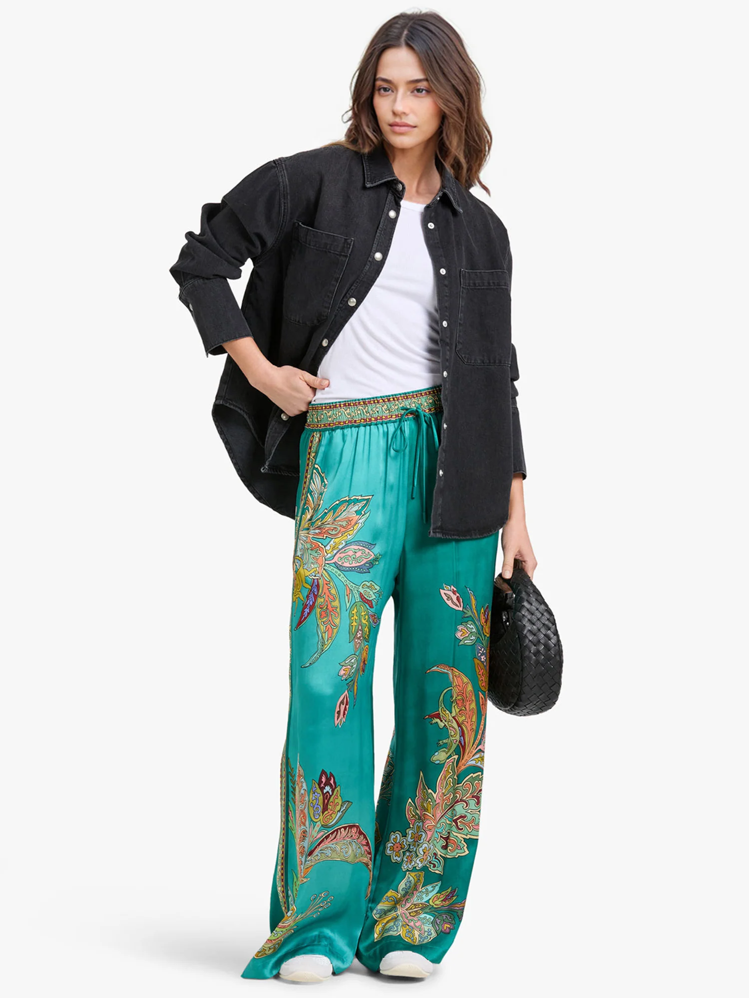 Emerald Luxe Wide-Leg Pants - XPRESSC