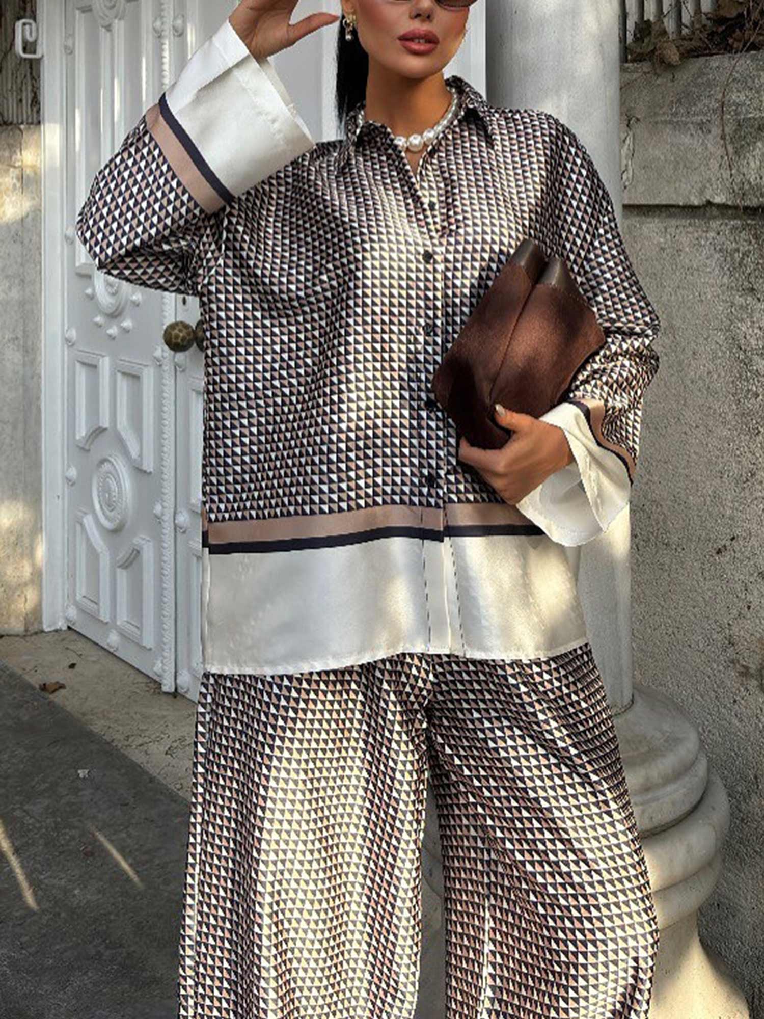 Midnight Elegance Satin Shirt - XPRESSC