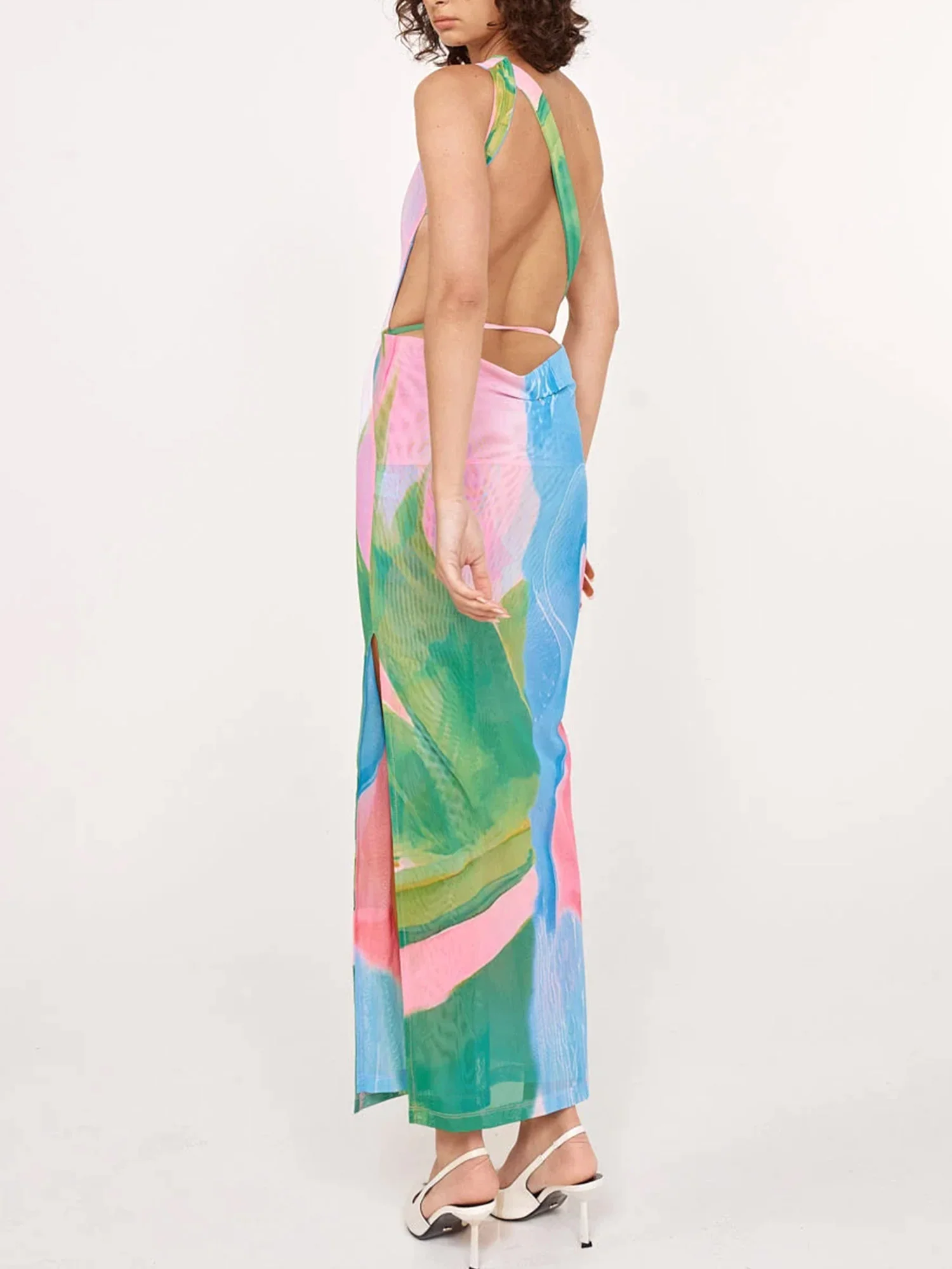 Abstract Floral Maxi Dress - XPRESSC